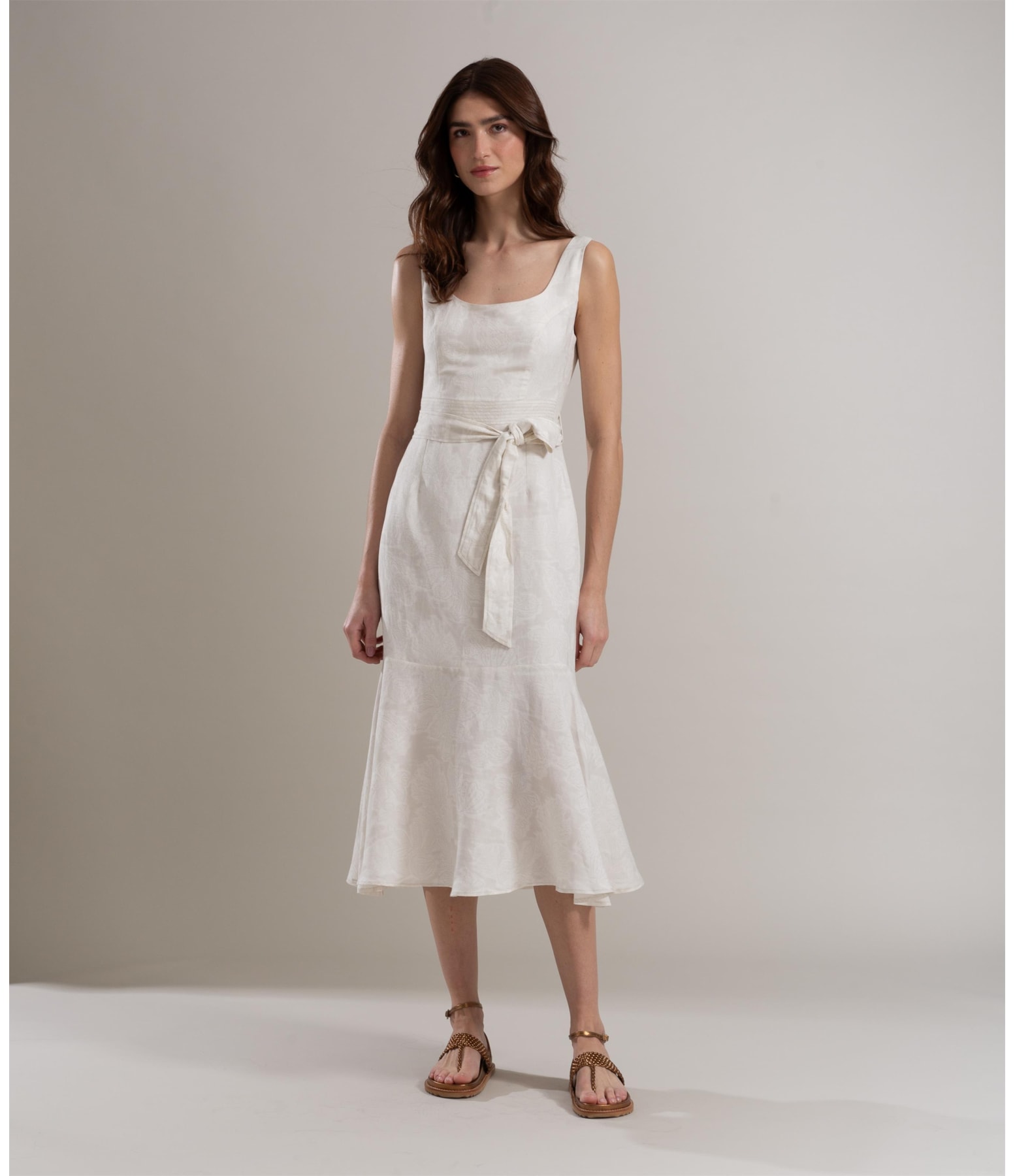 Vestido Linho  Iris  Est Monobeach Prata