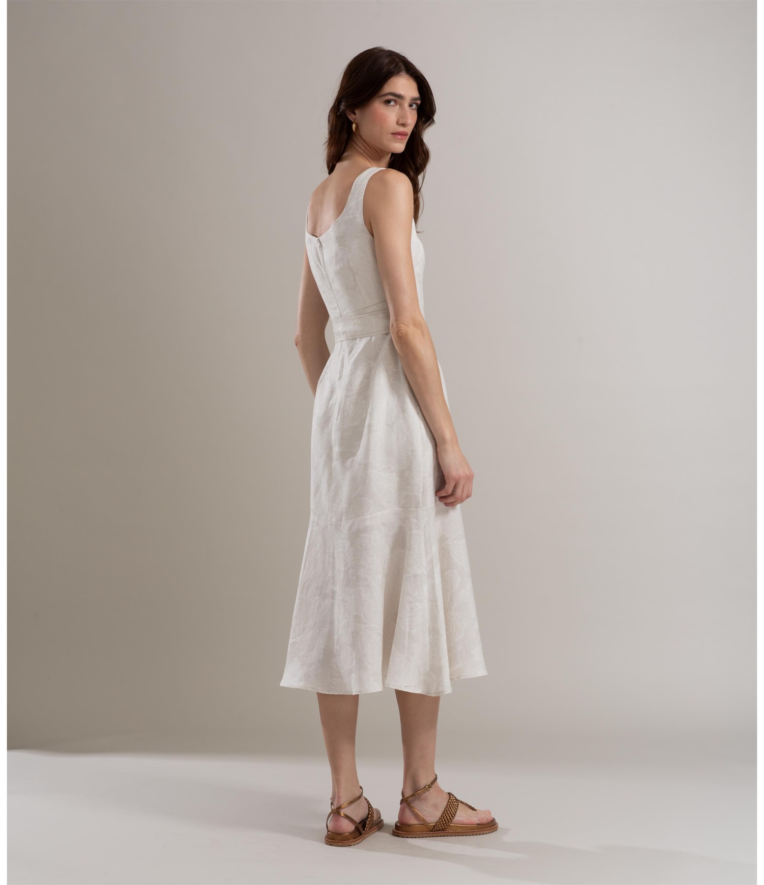 Vestido Linho  Iris  Est Monobeach Prata