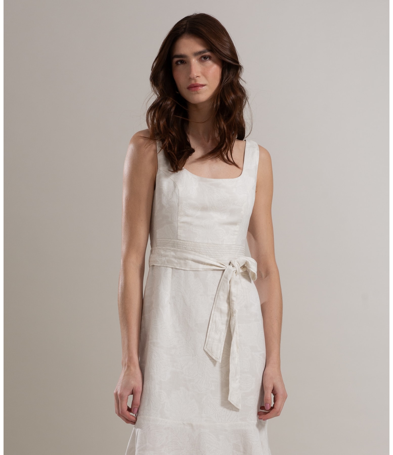 Vestido Linho  Iris  Est Monobeach Prata