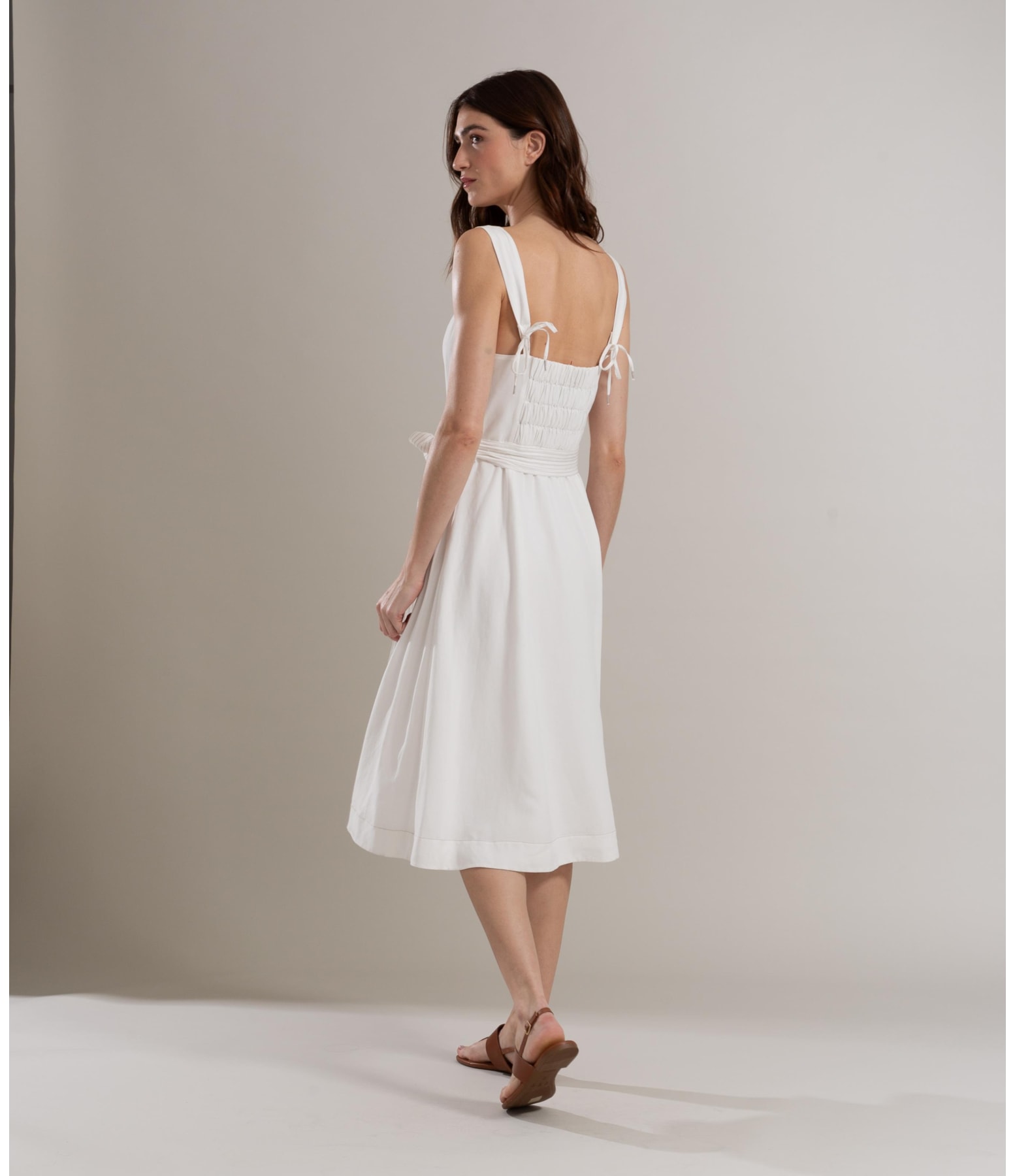 Vestido Linho  Isabela Off White