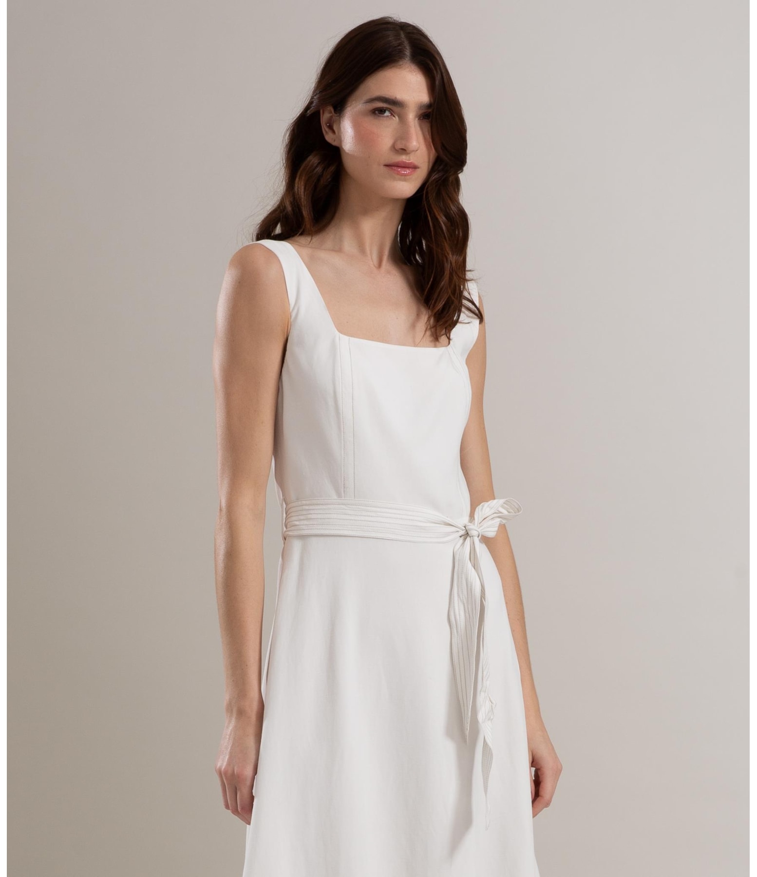 Vestido Linho  Isabela Off White