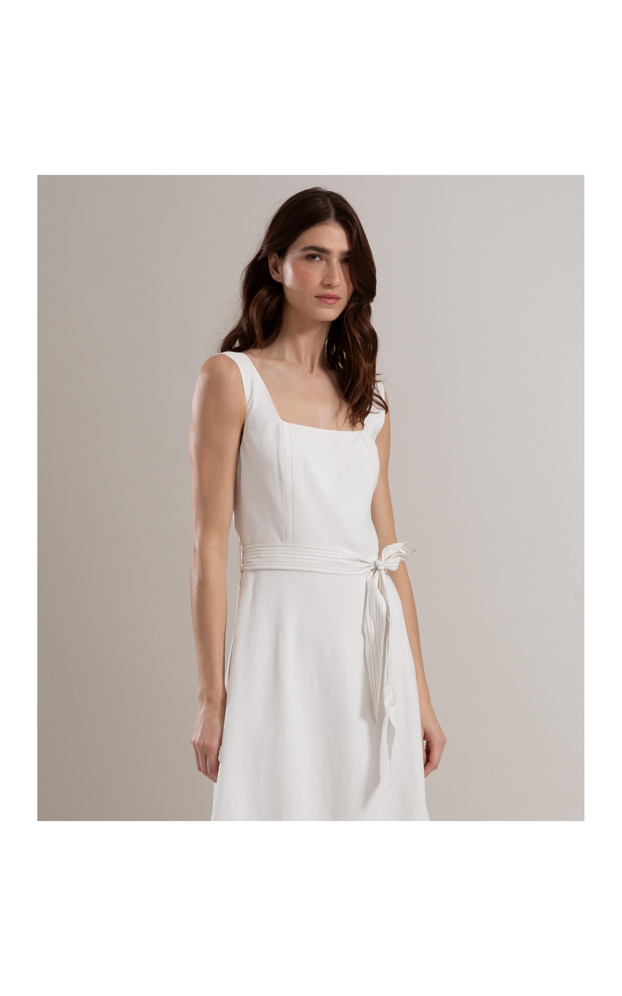 Vestido Linho  Isabela Off White