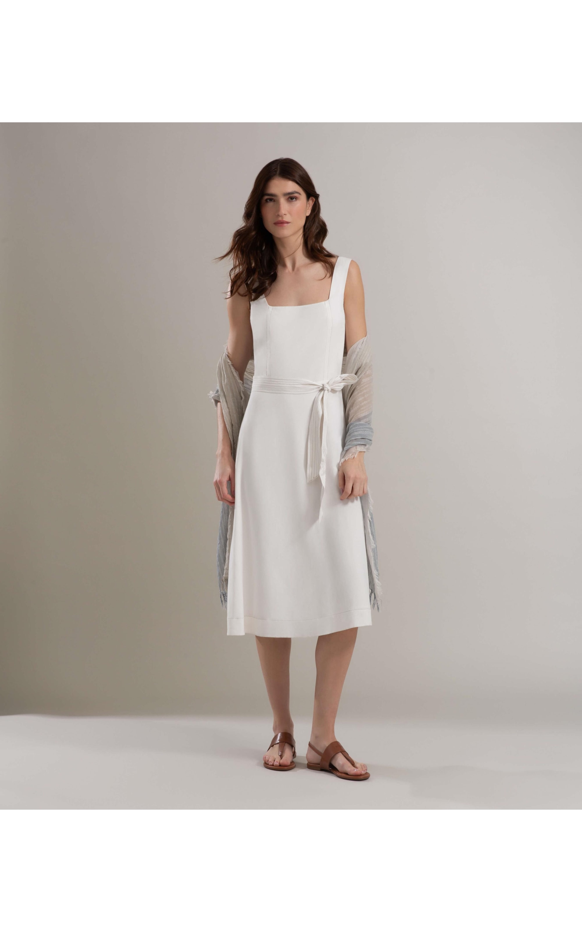 Vestido Linho  Isabela Off White