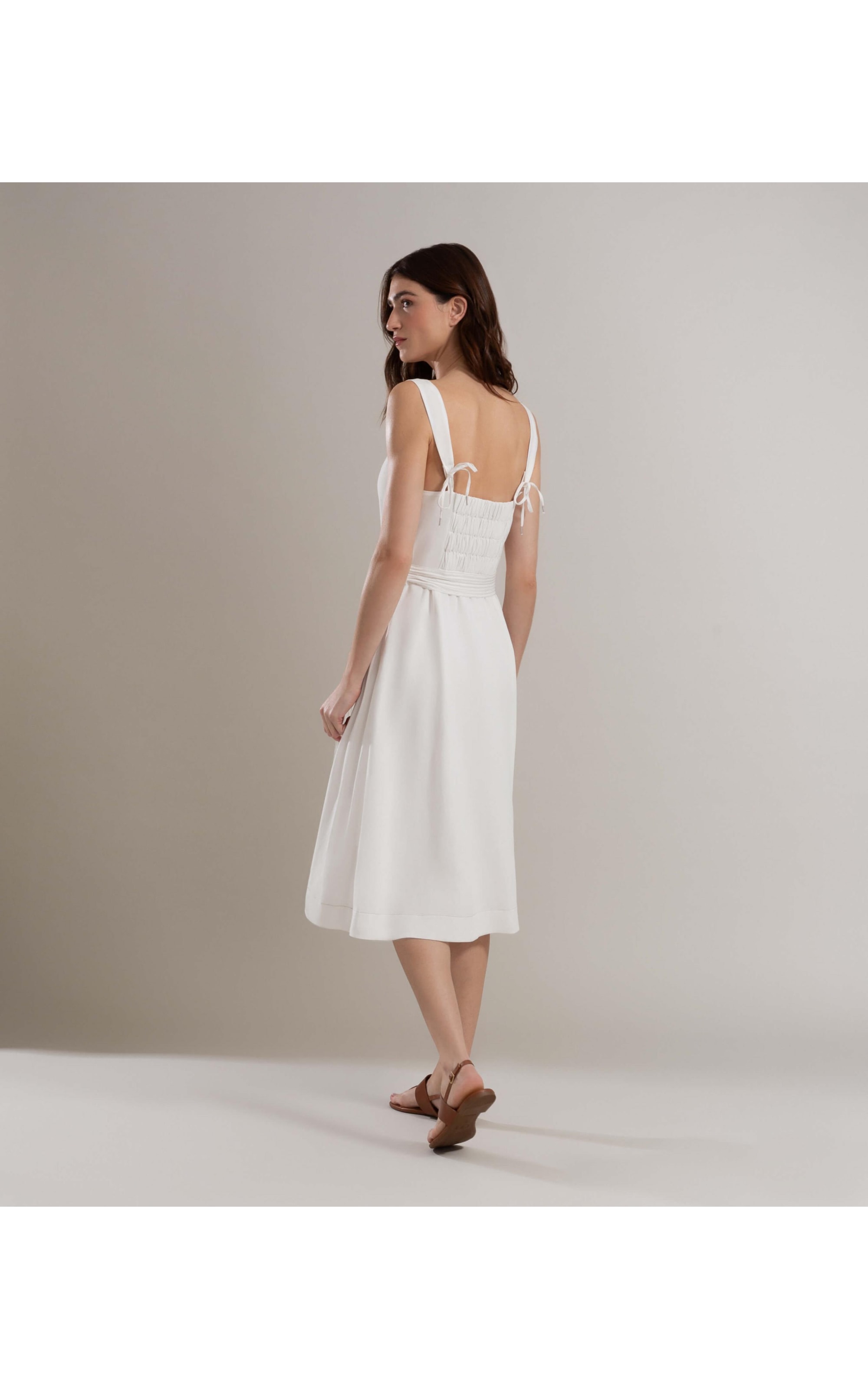 Vestido Linho  Isabela Off White
