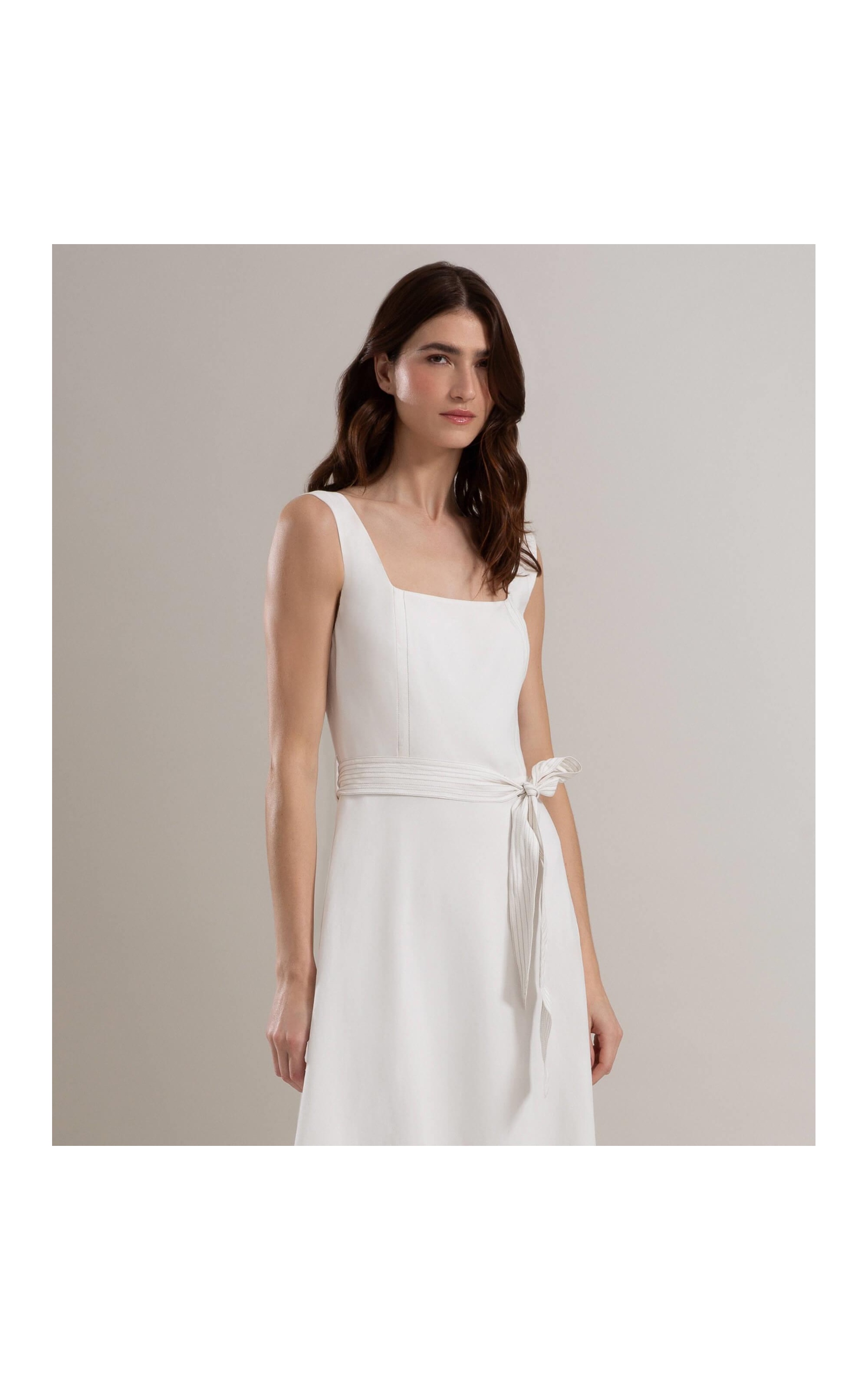 Vestido Linho  Isabela Off White
