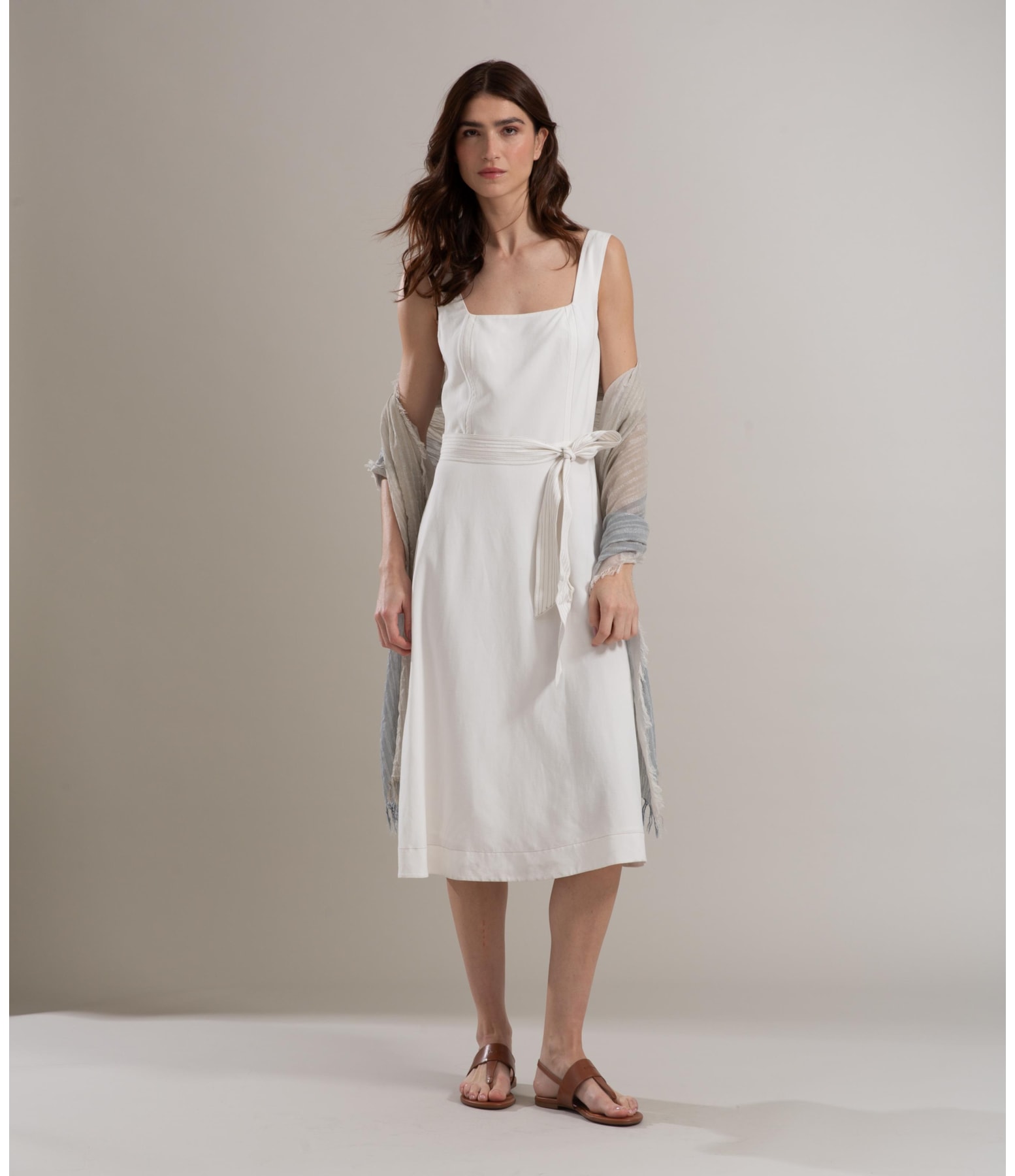 Vestido Linho  Isabela Off White