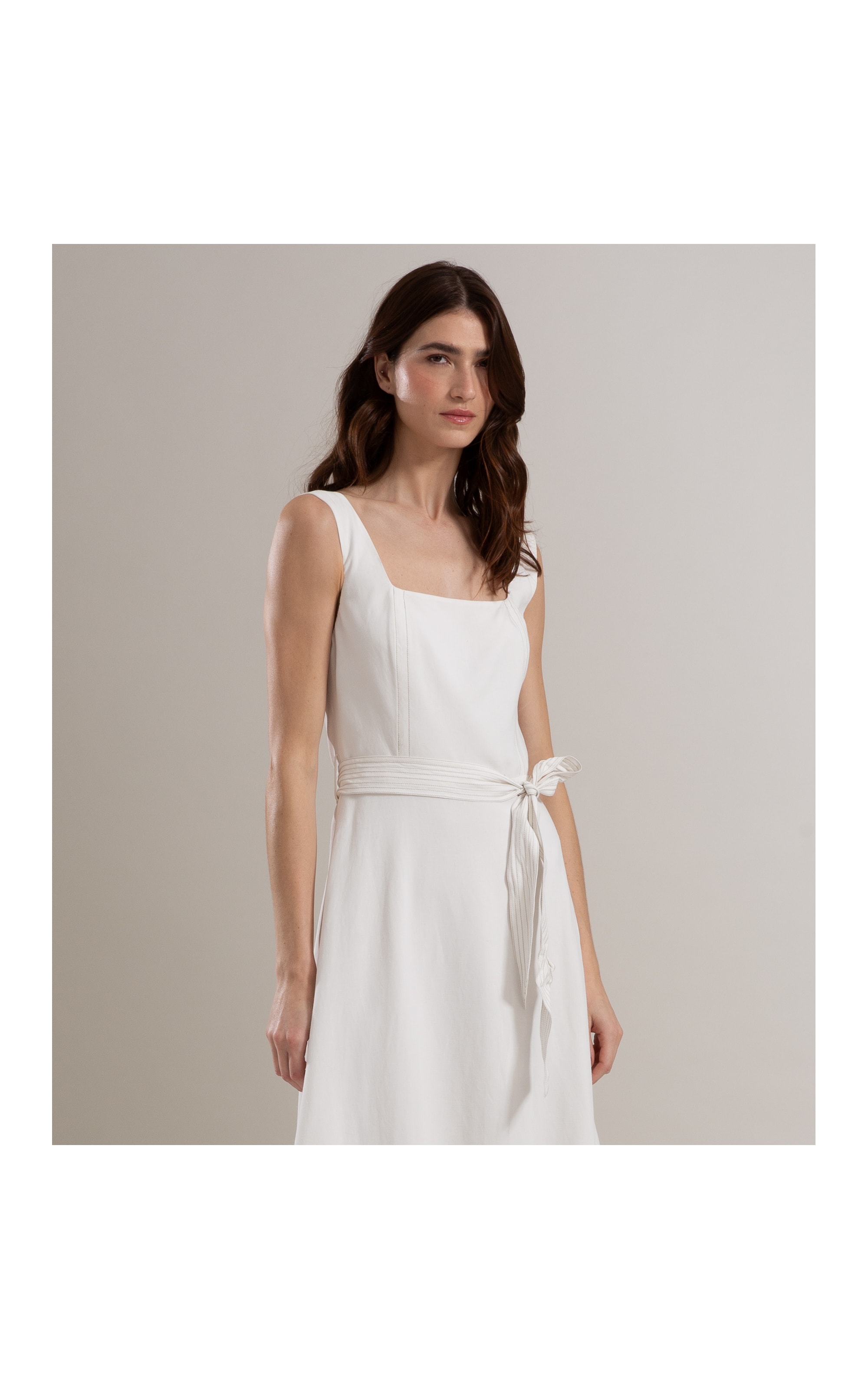 Vestido Linho  Isabela Off White