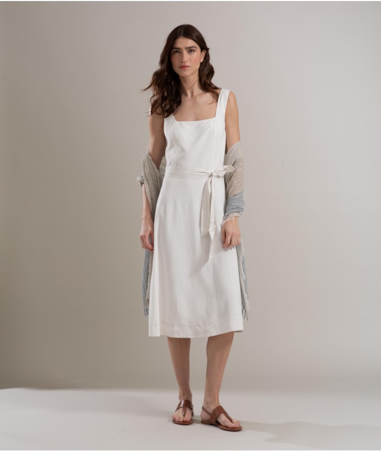 Vestido Linho  Isabela Off White