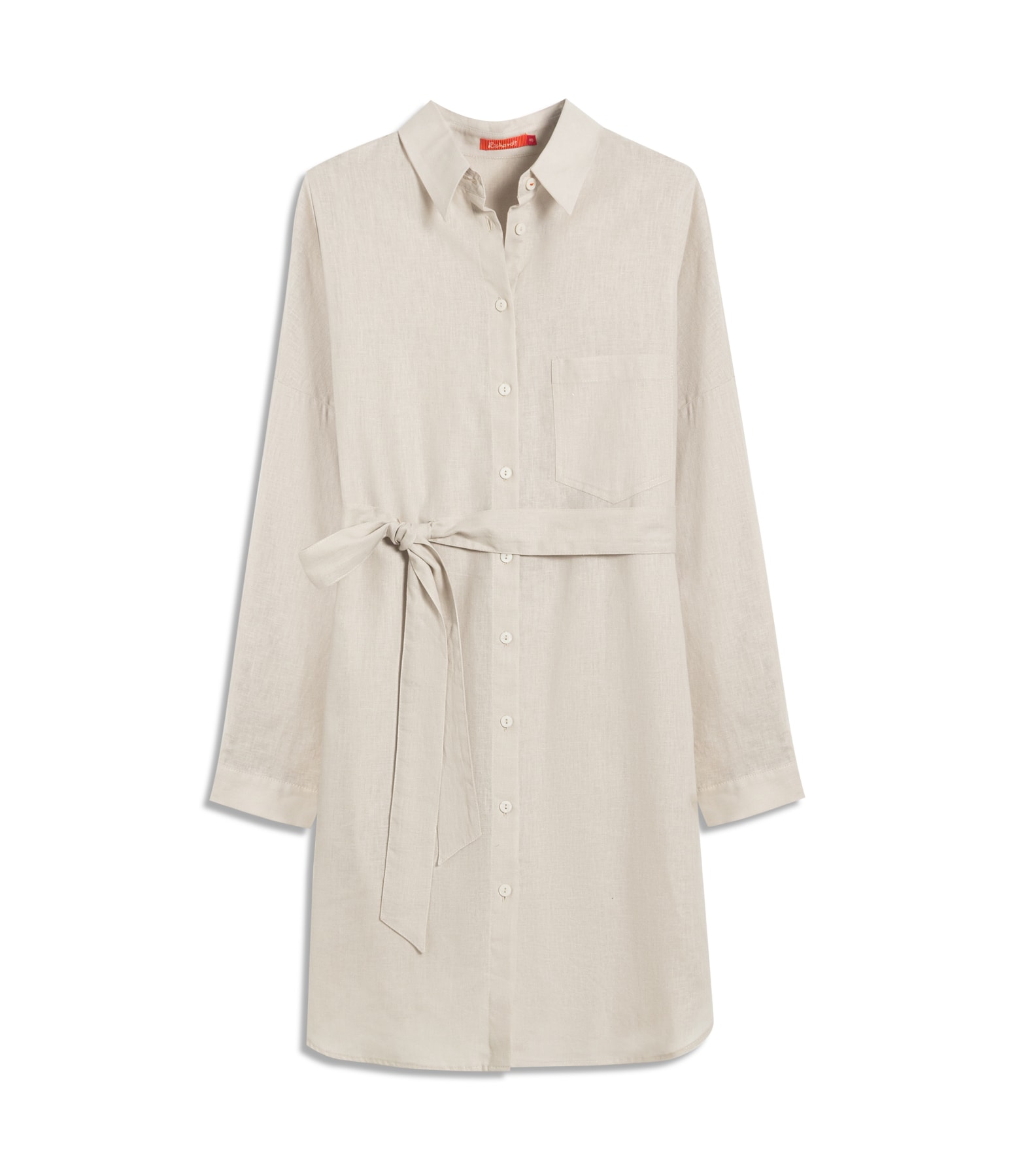 Vestido Linho  Ischia  Liso Bege