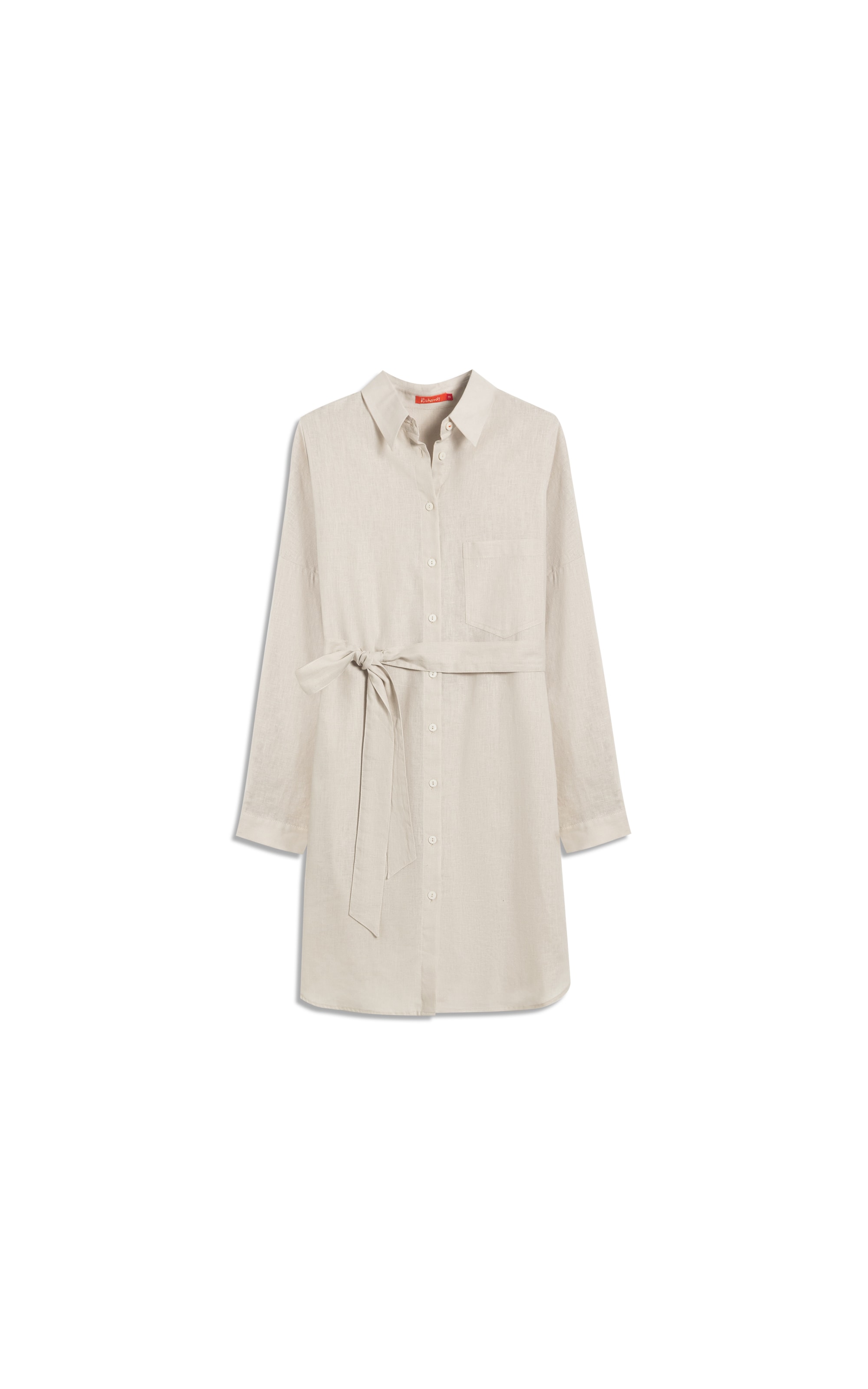 Vestido Linho  Ischia  Liso Bege