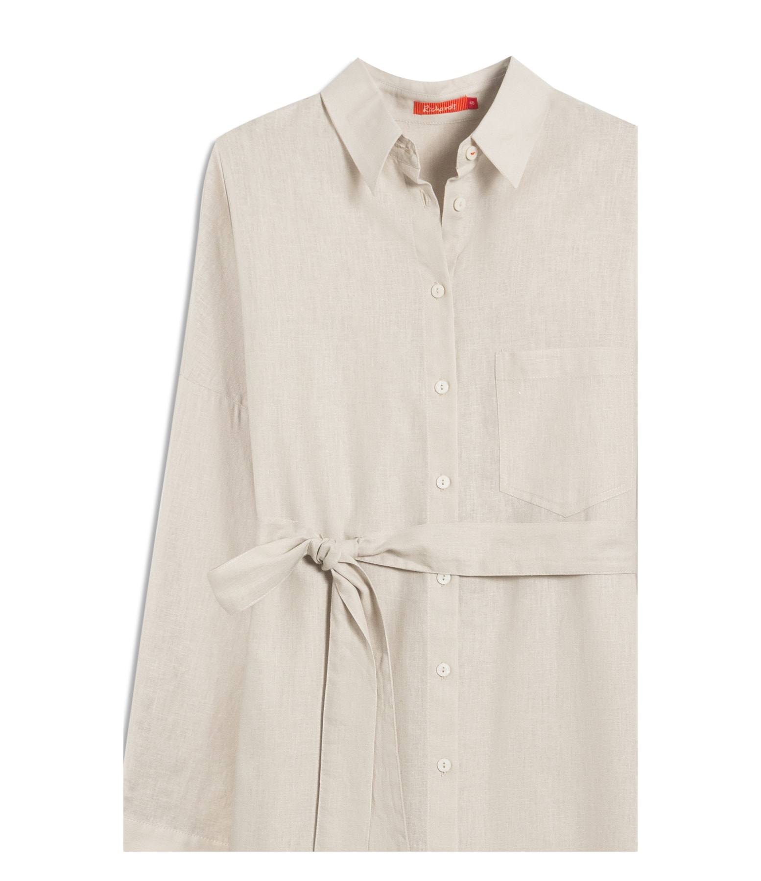 Vestido Linho  Ischia  Liso Bege
