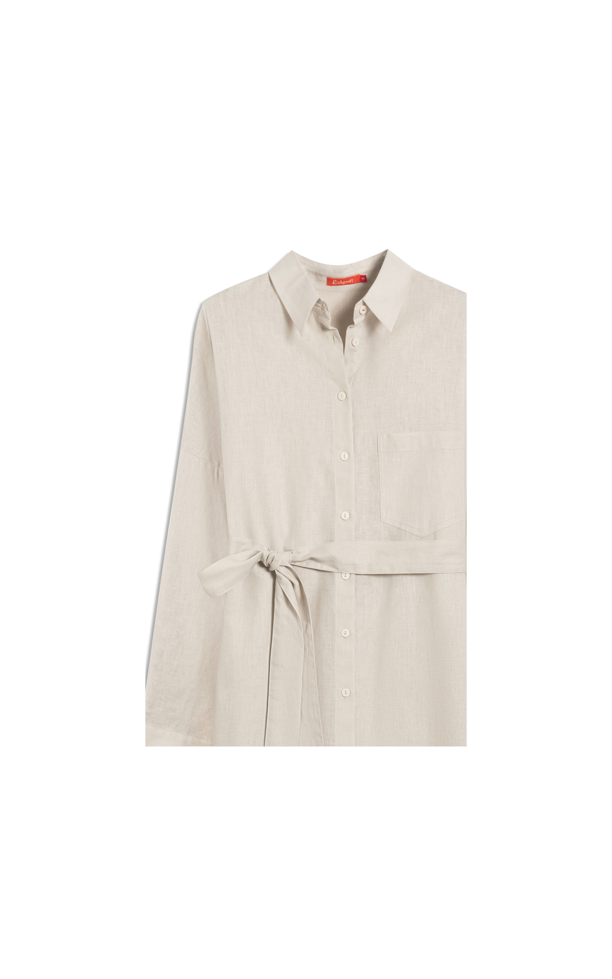 Vestido Linho  Ischia  Liso Bege