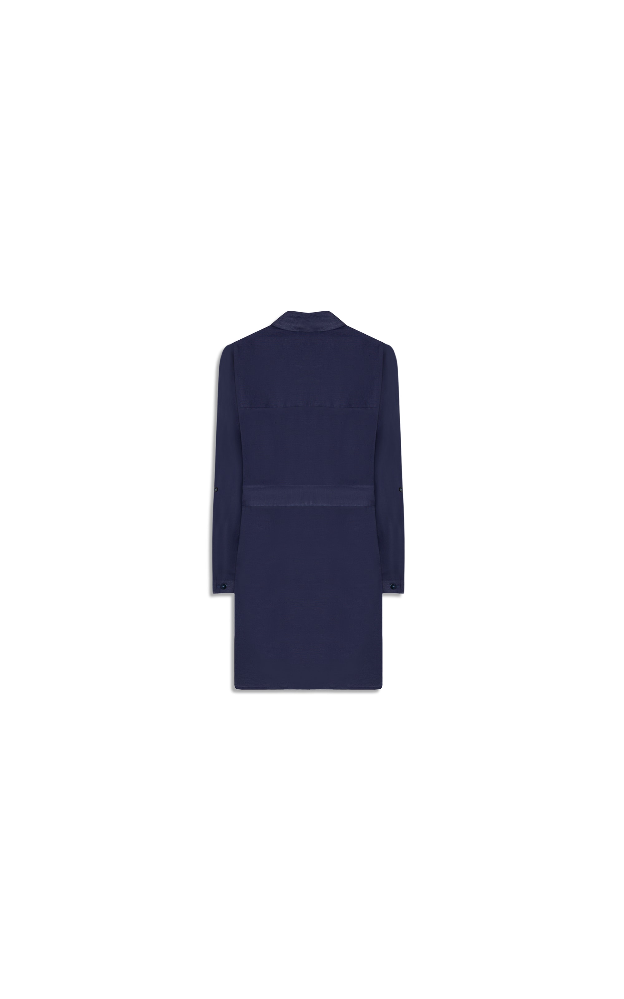Vestido Linho  Ischia  Liso Purple Blue