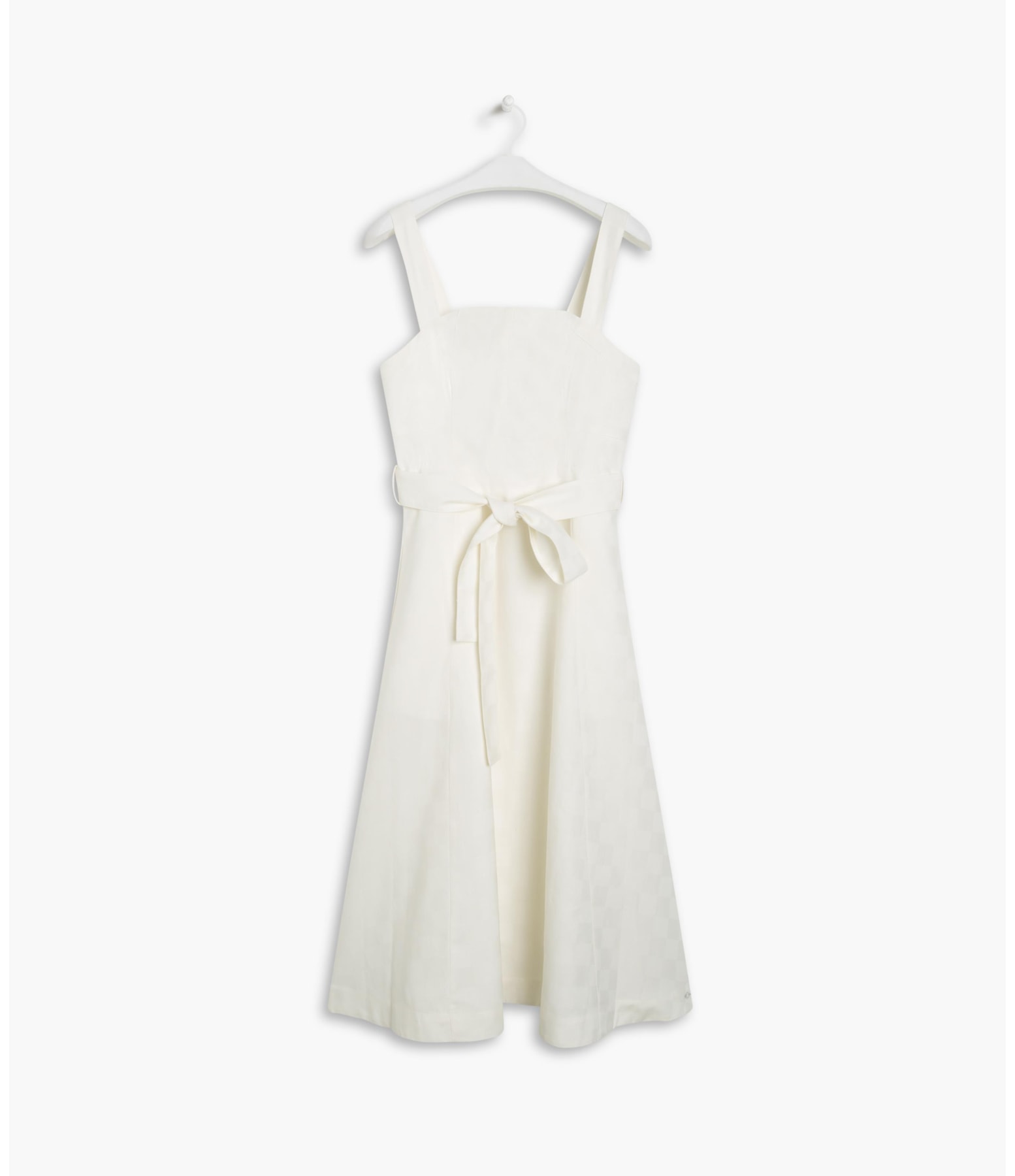 Vestido Linho  Koko  Ft Xadrez Branco