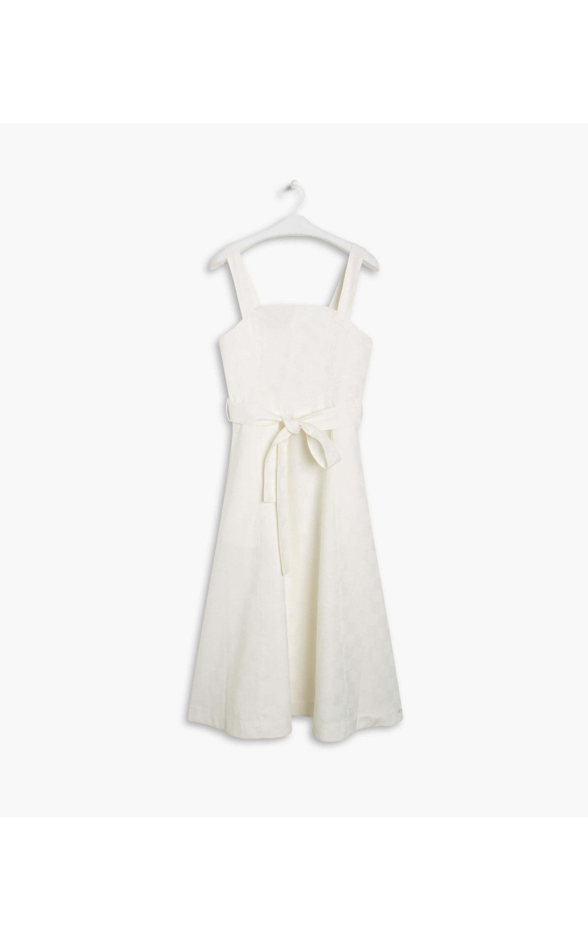 Vestido Linho  Koko  Ft Xadrez Branco