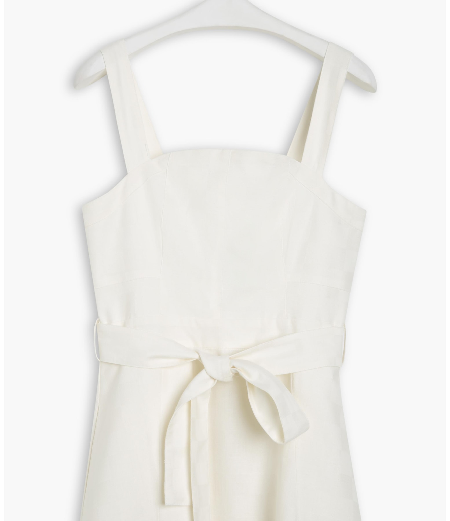Vestido Linho  Koko  Ft Xadrez Branco