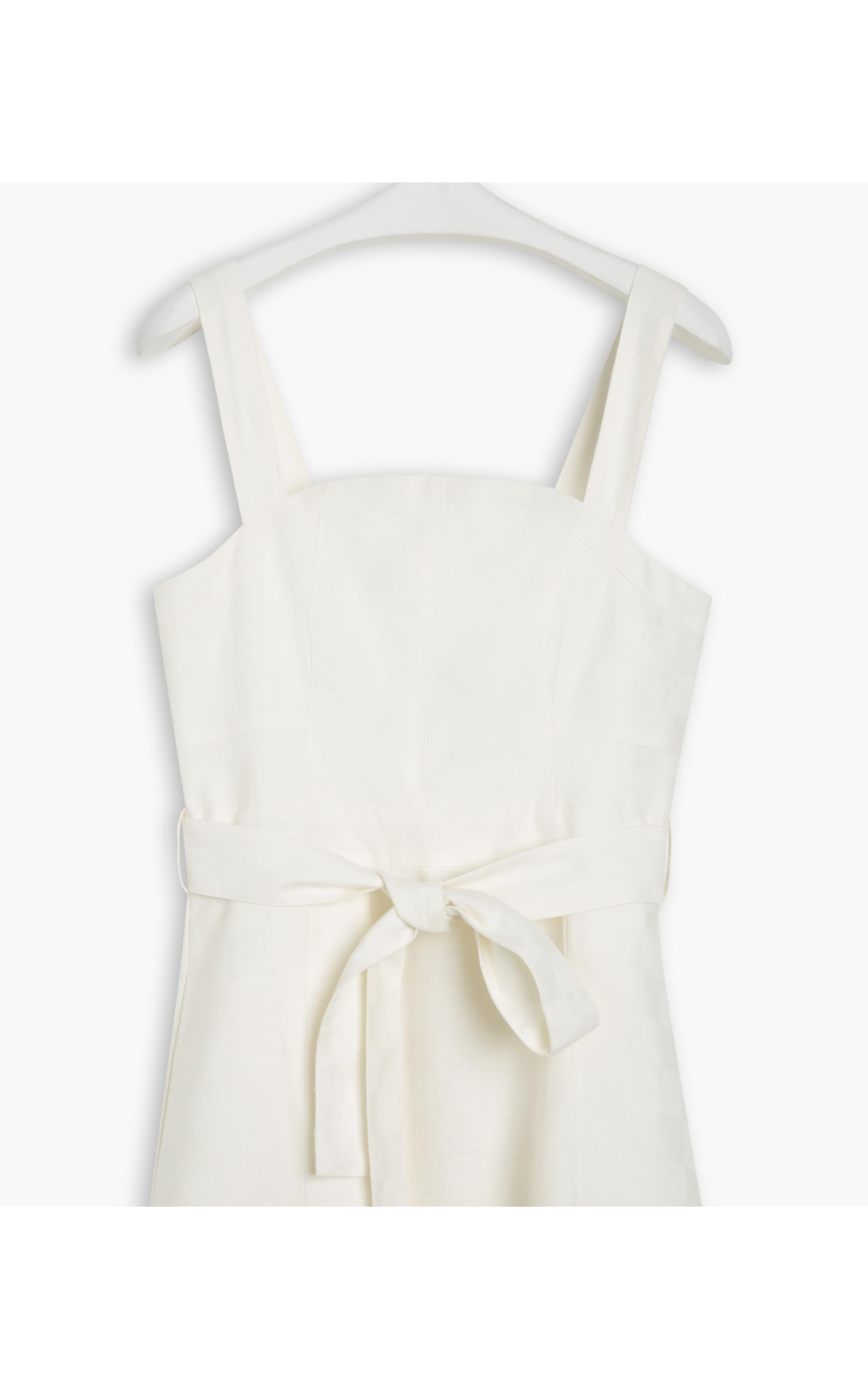 Vestido Linho  Koko  Ft Xadrez Branco
