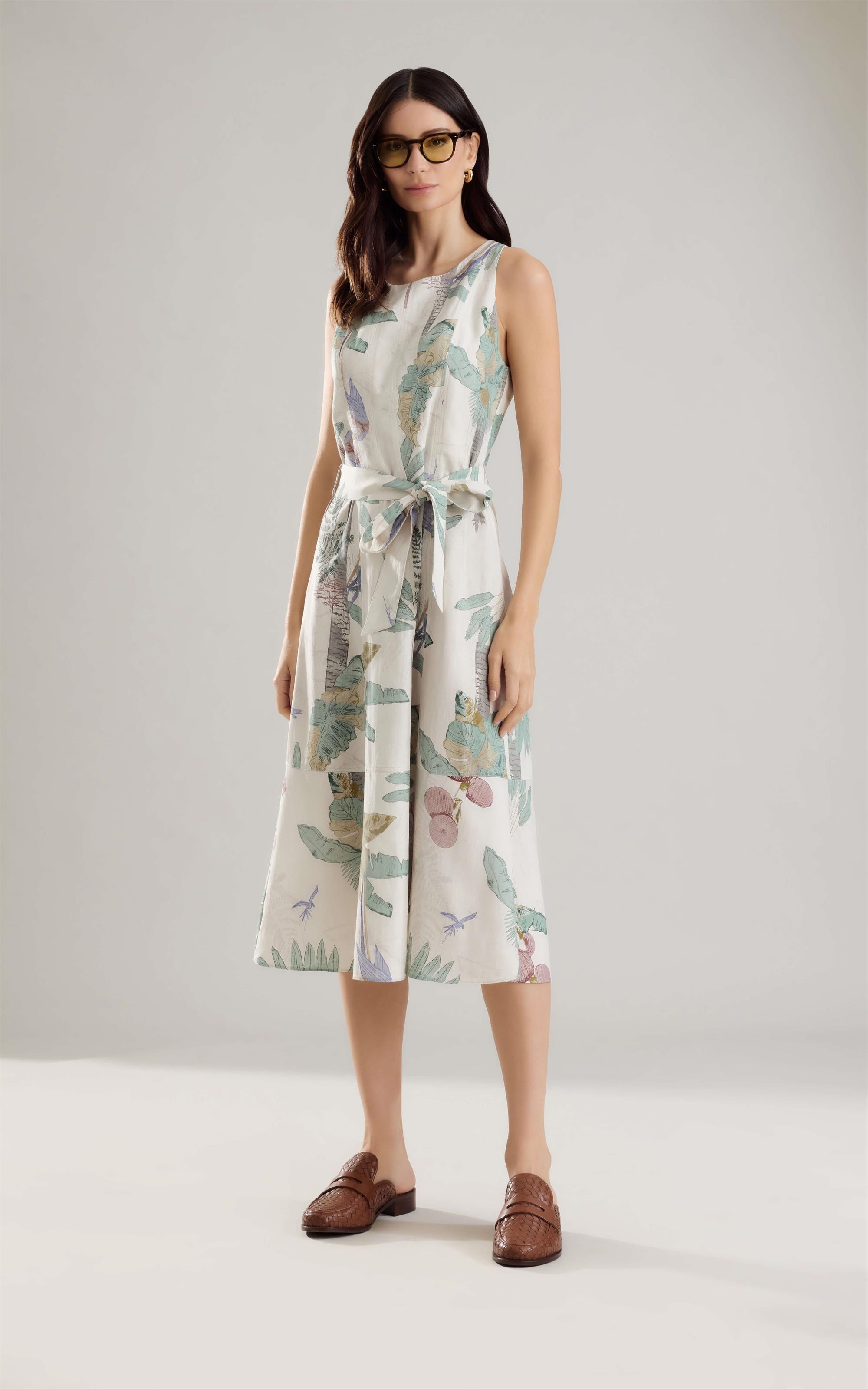 Vestido Linho  Lapa  Estampa Paradise Natural