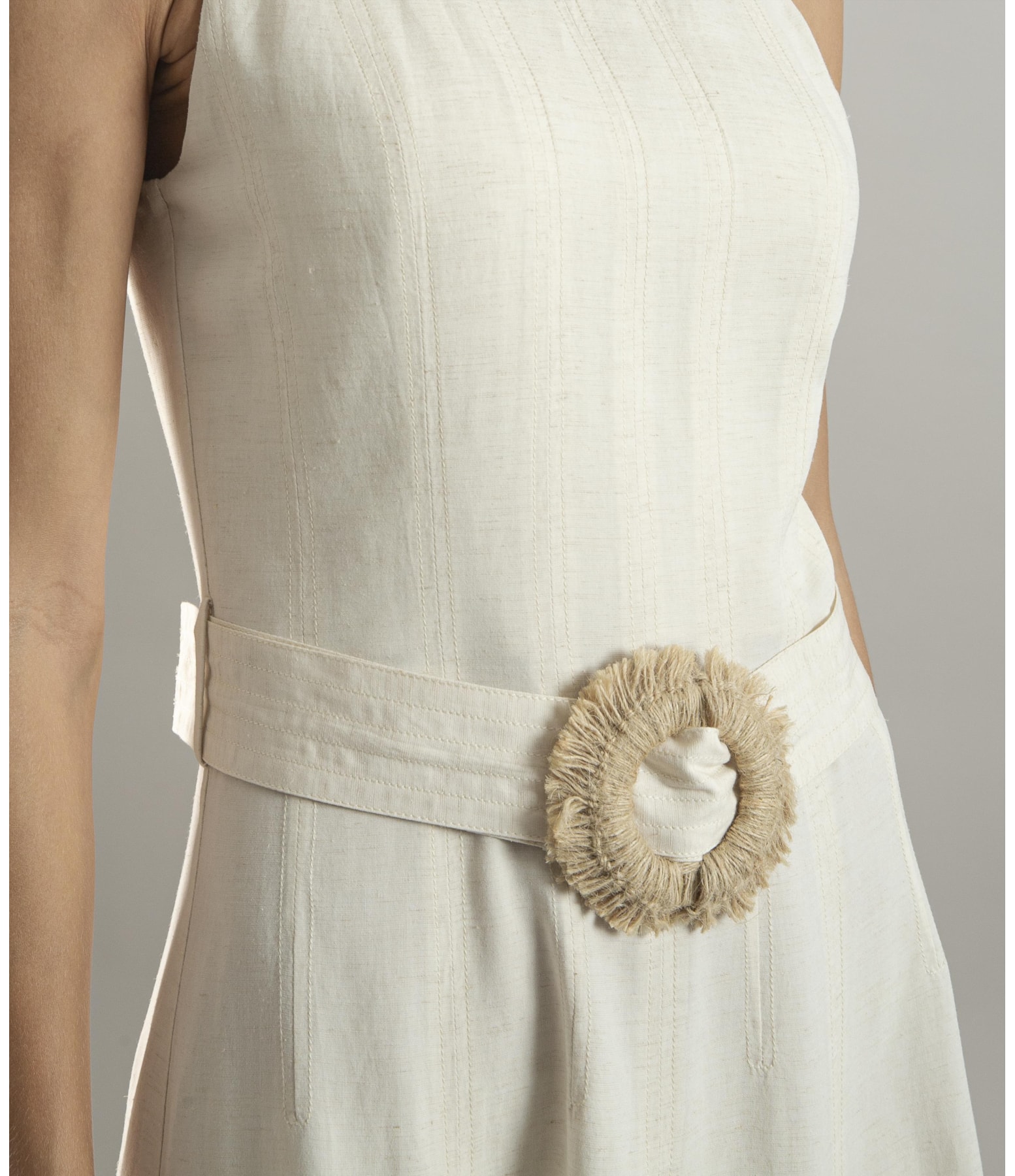 Vestido Linho  Lapa  Liso Natural