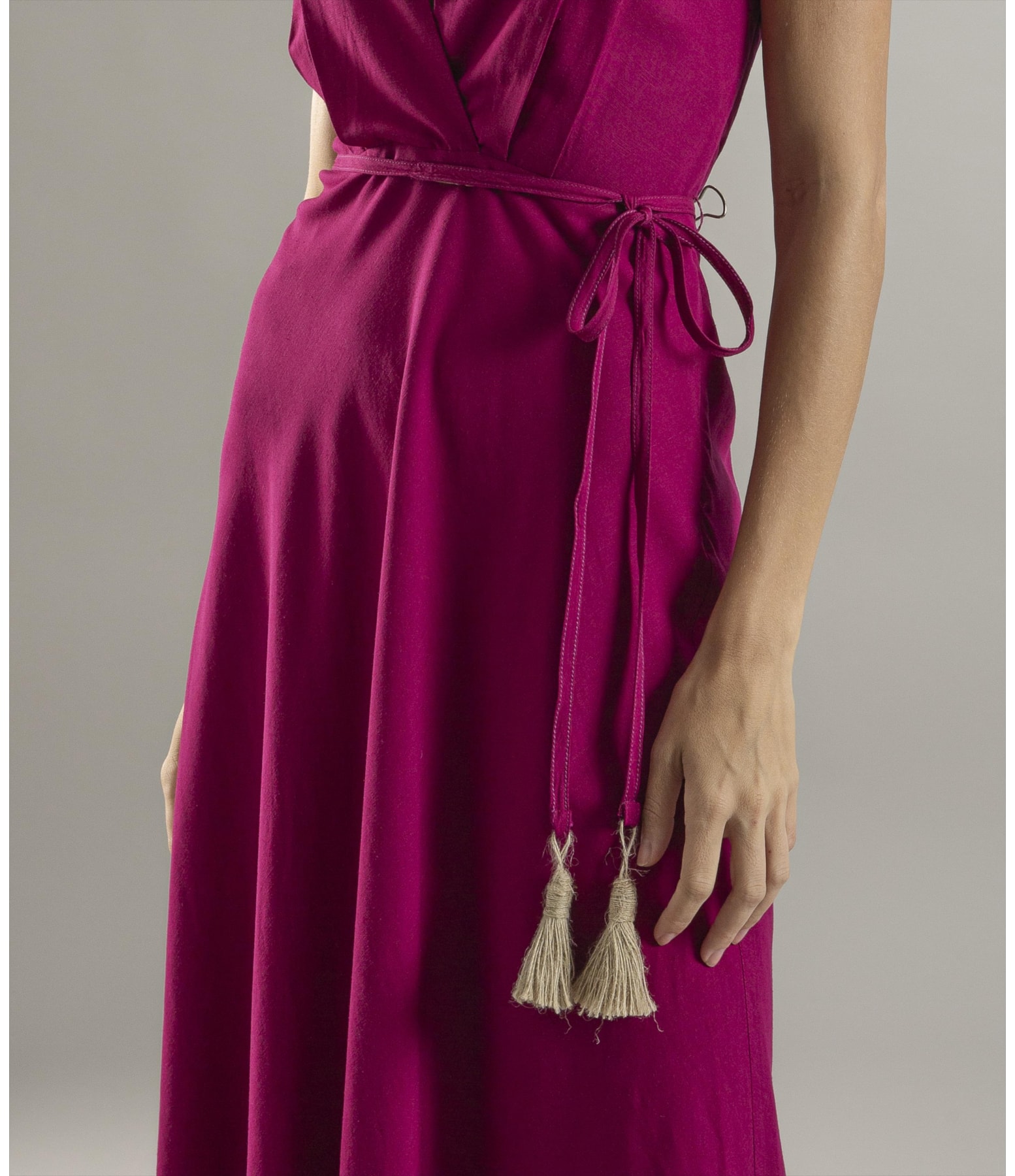 Vestido Linho  Laranjeiras  Liso Magenta