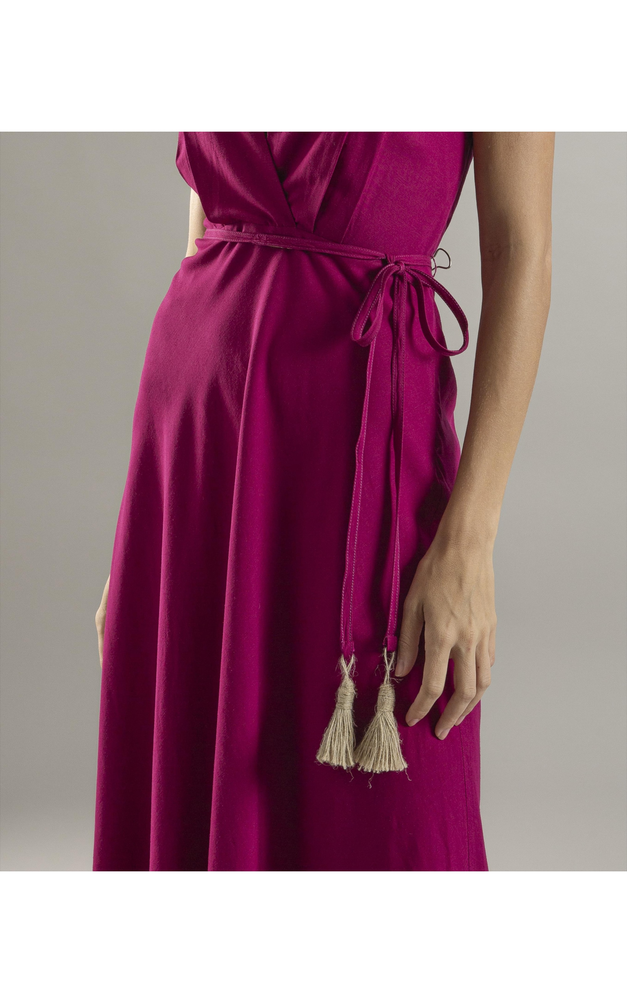 Vestido Linho  Laranjeiras  Liso Magenta