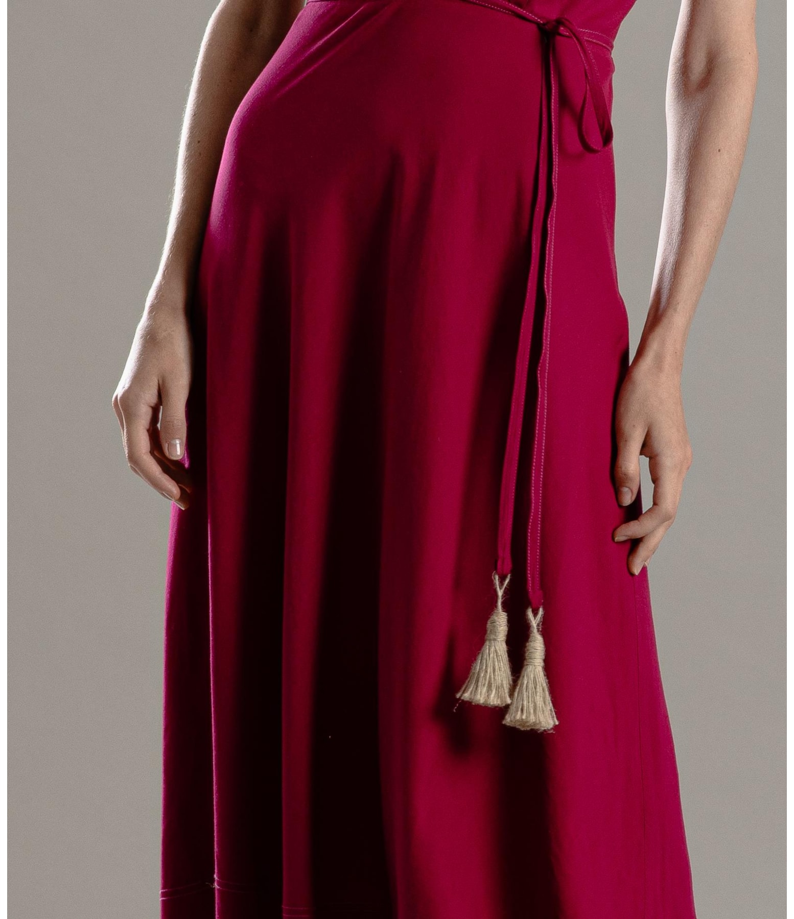 Vestido Linho  Laranjeiras  Liso Magenta