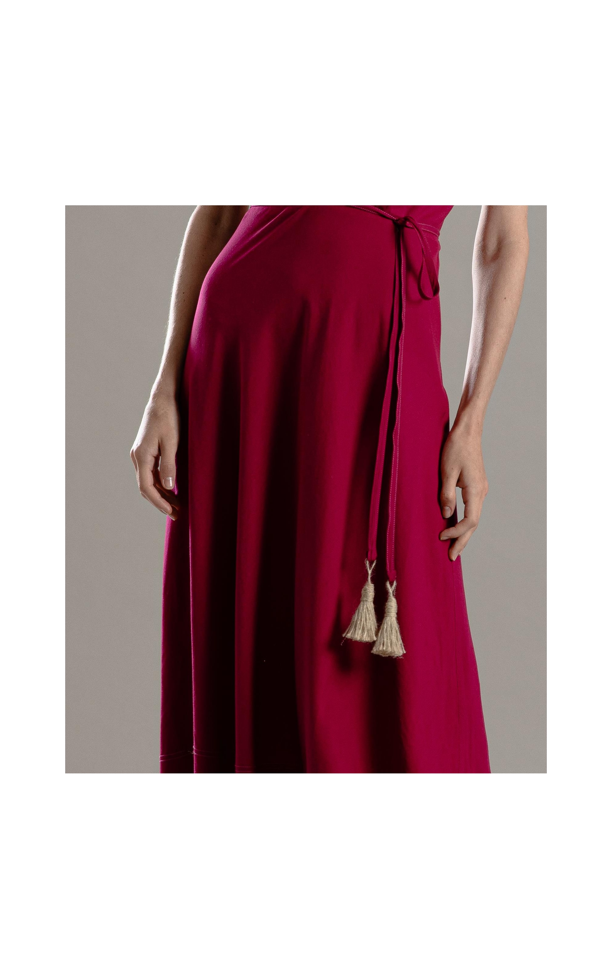 Vestido Linho  Laranjeiras  Liso Magenta