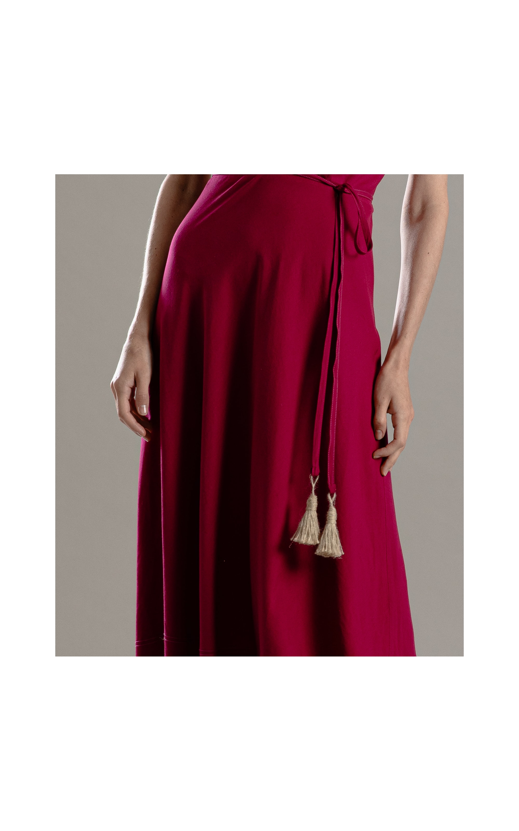Vestido Linho  Laranjeiras  Liso Magenta