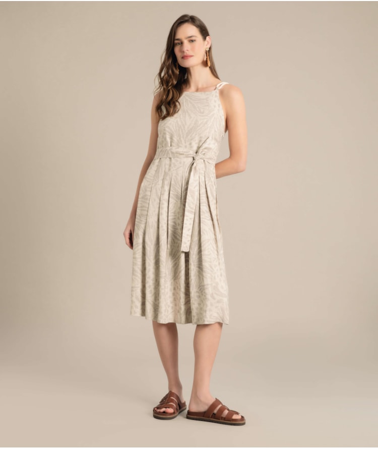 Vestido Linho  Liz  Est Abacaxi Sandy