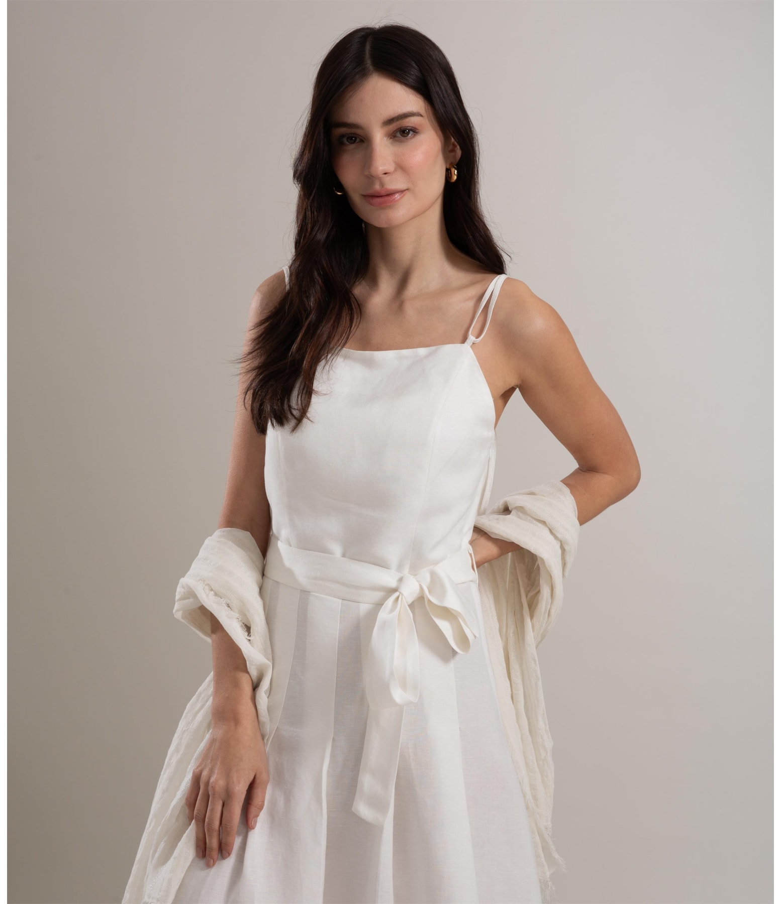 Vestido Linho  Liz Off White
