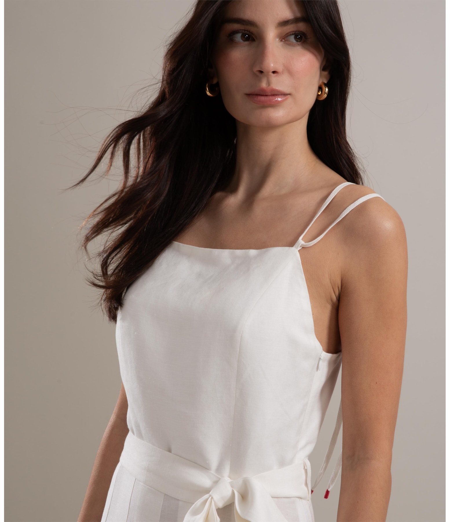Vestido Linho  Liz Off White