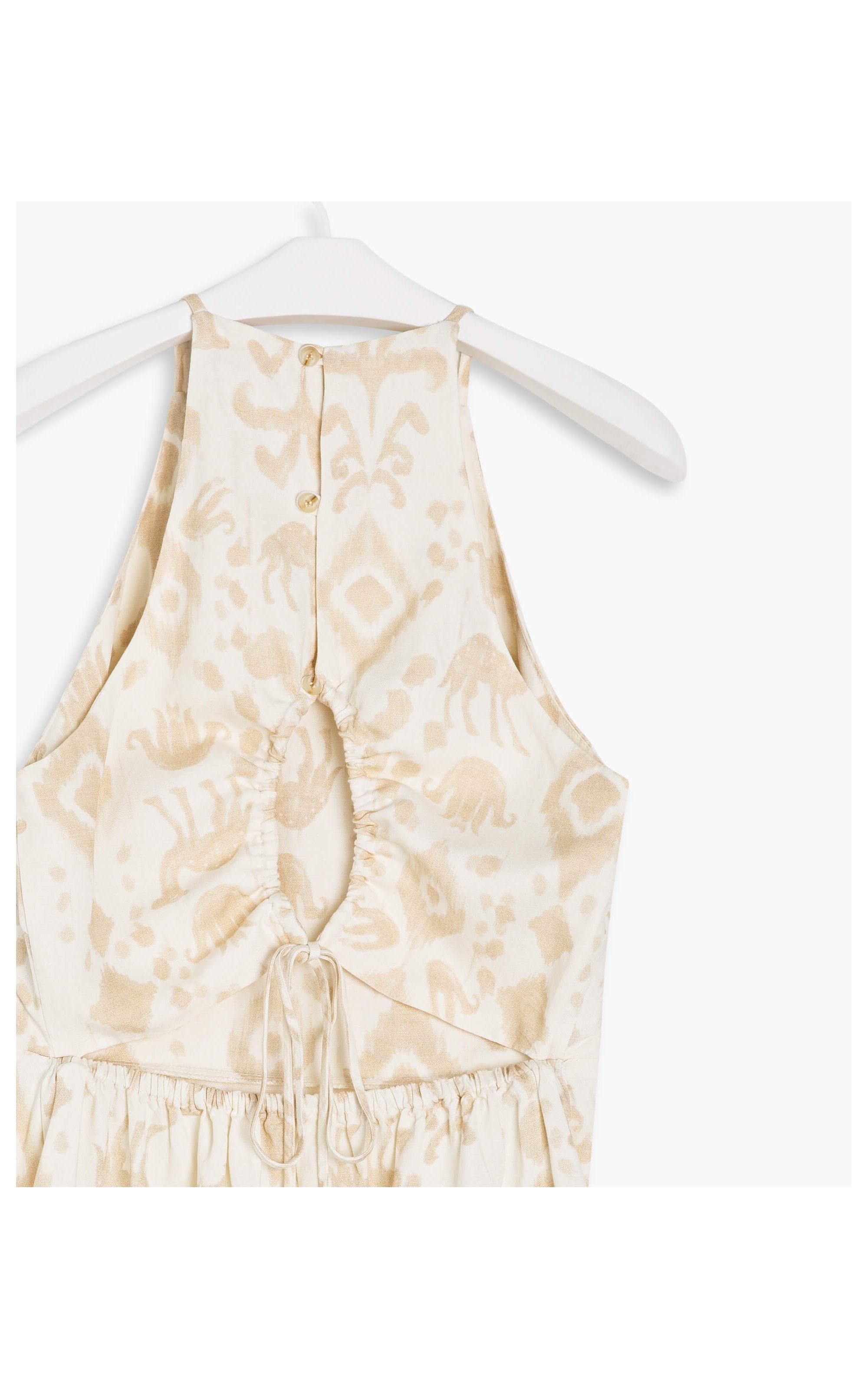 Vestido Linho  Maresias  Est Camel Sandy