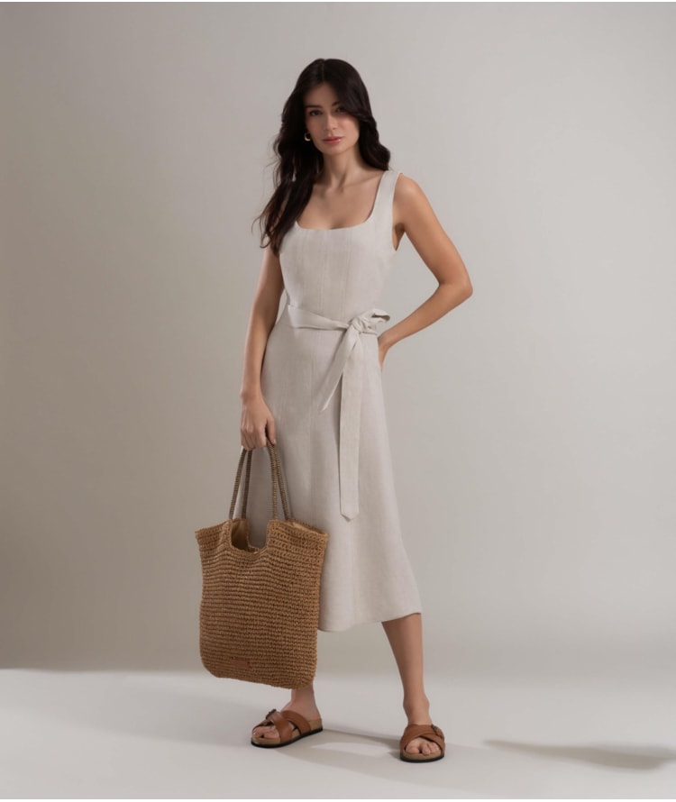 Vestido Linho  Margarita  Verano Natural