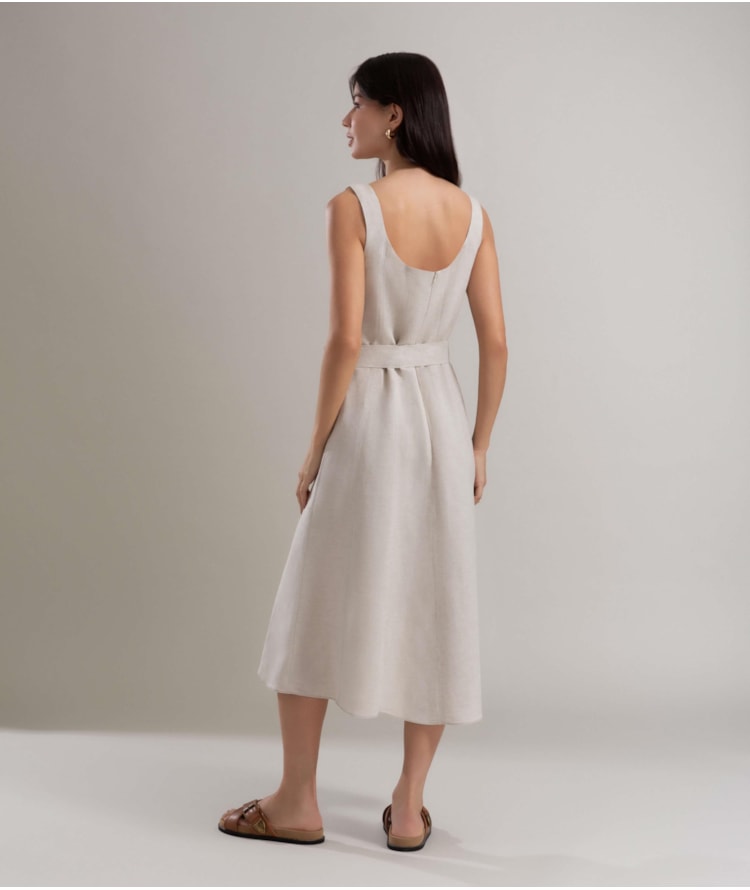 Vestido Linho  Margarita  Verano Natural