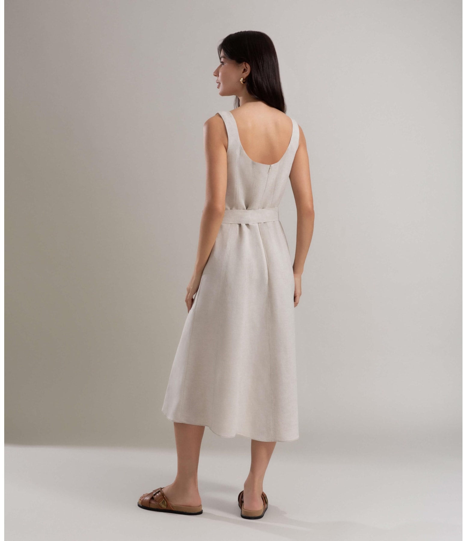 Vestido Linho  Margarita  Verano Natural