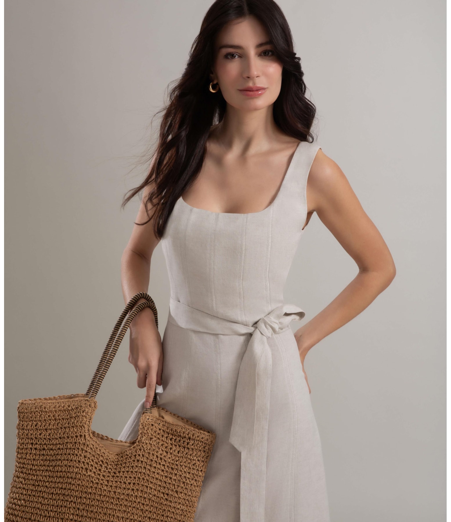 Vestido Linho  Margarita  Verano Natural