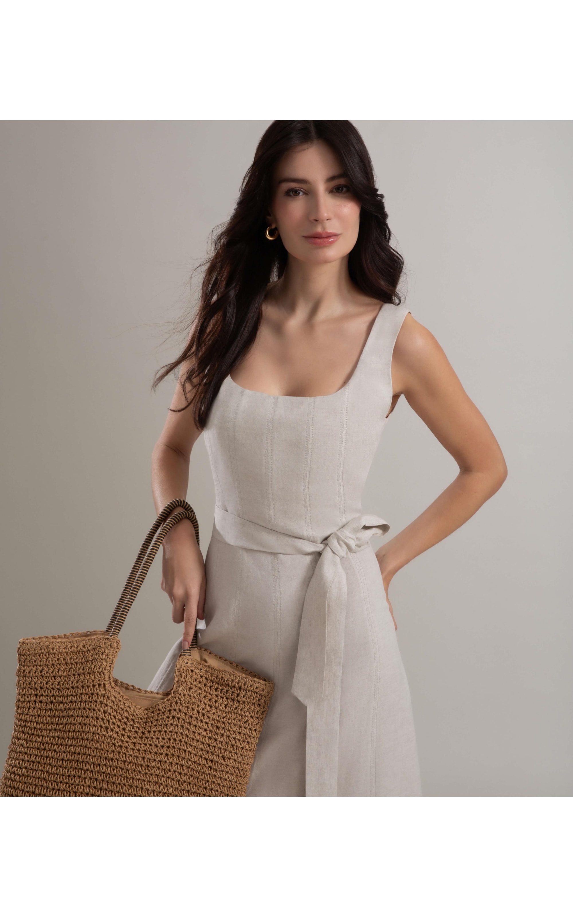 Vestido Linho  Margarita  Verano Natural
