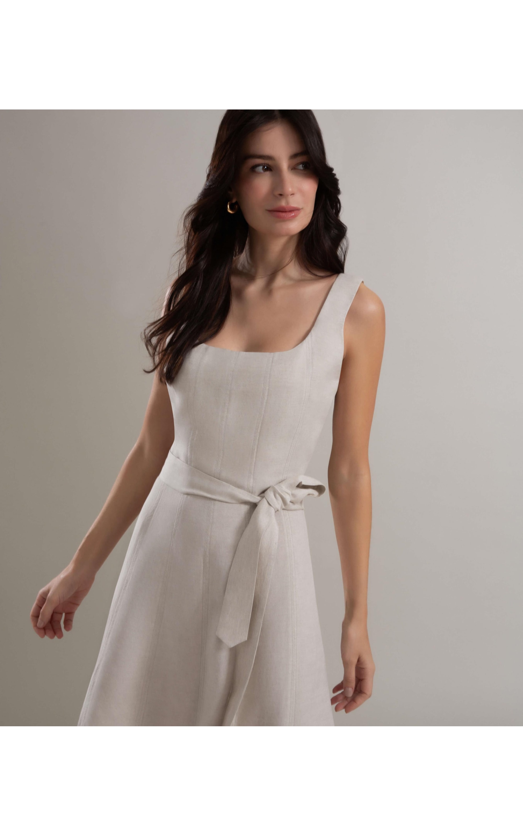 Vestido Linho  Margarita  Verano Natural