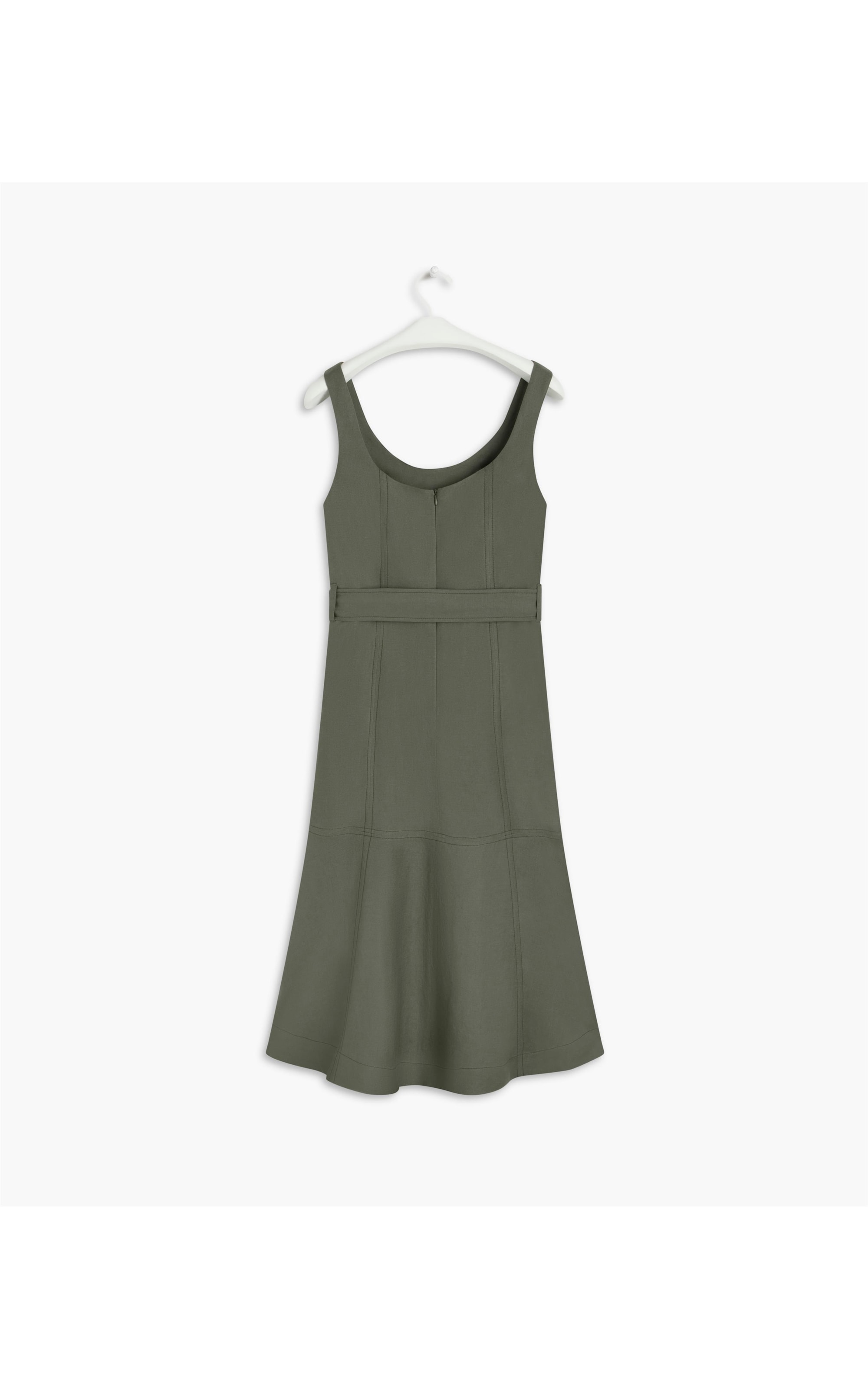 Vestido Linho  Maya Verde Militar