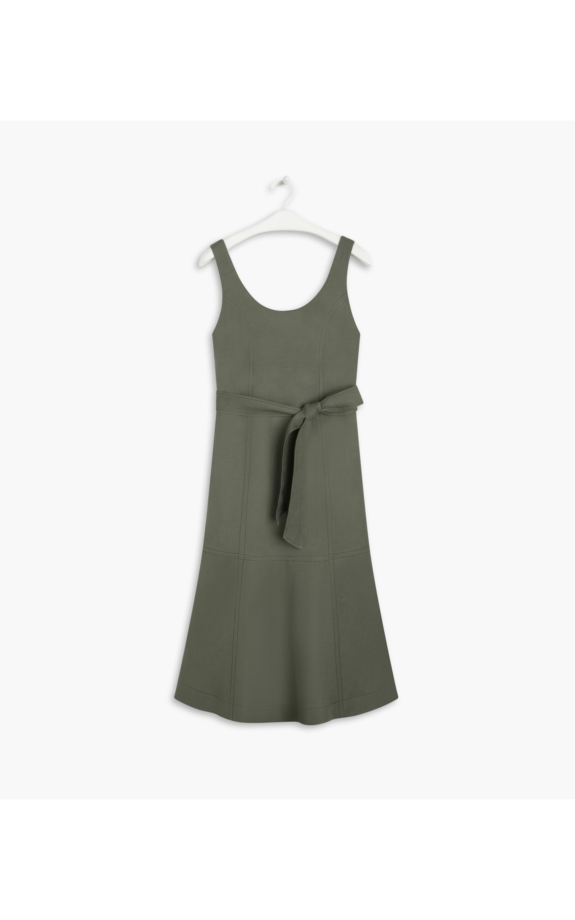 Vestido Linho  Maya Verde Militar
