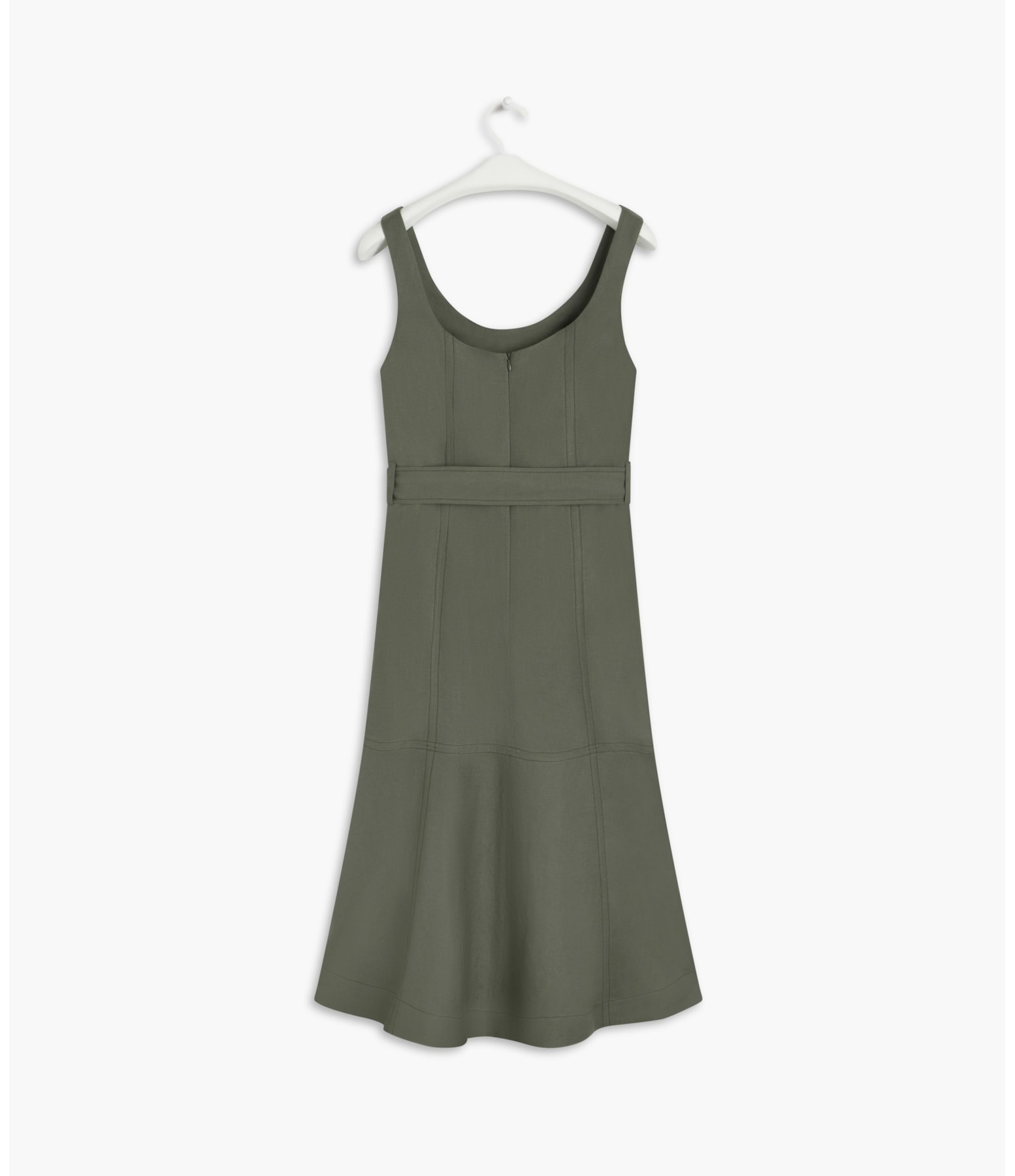 Vestido Linho  Maya Verde Militar