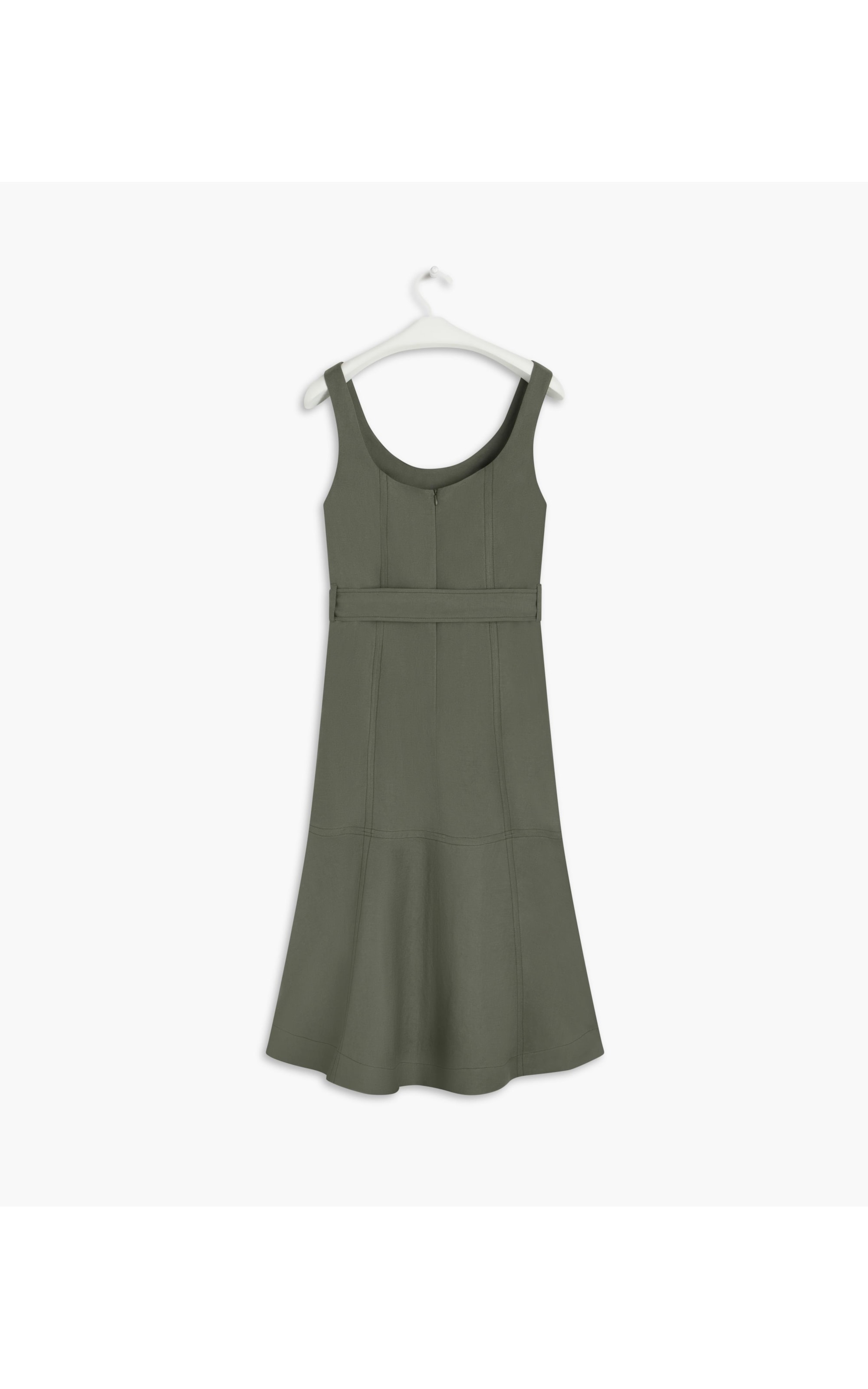 Vestido Linho  Maya Verde Militar