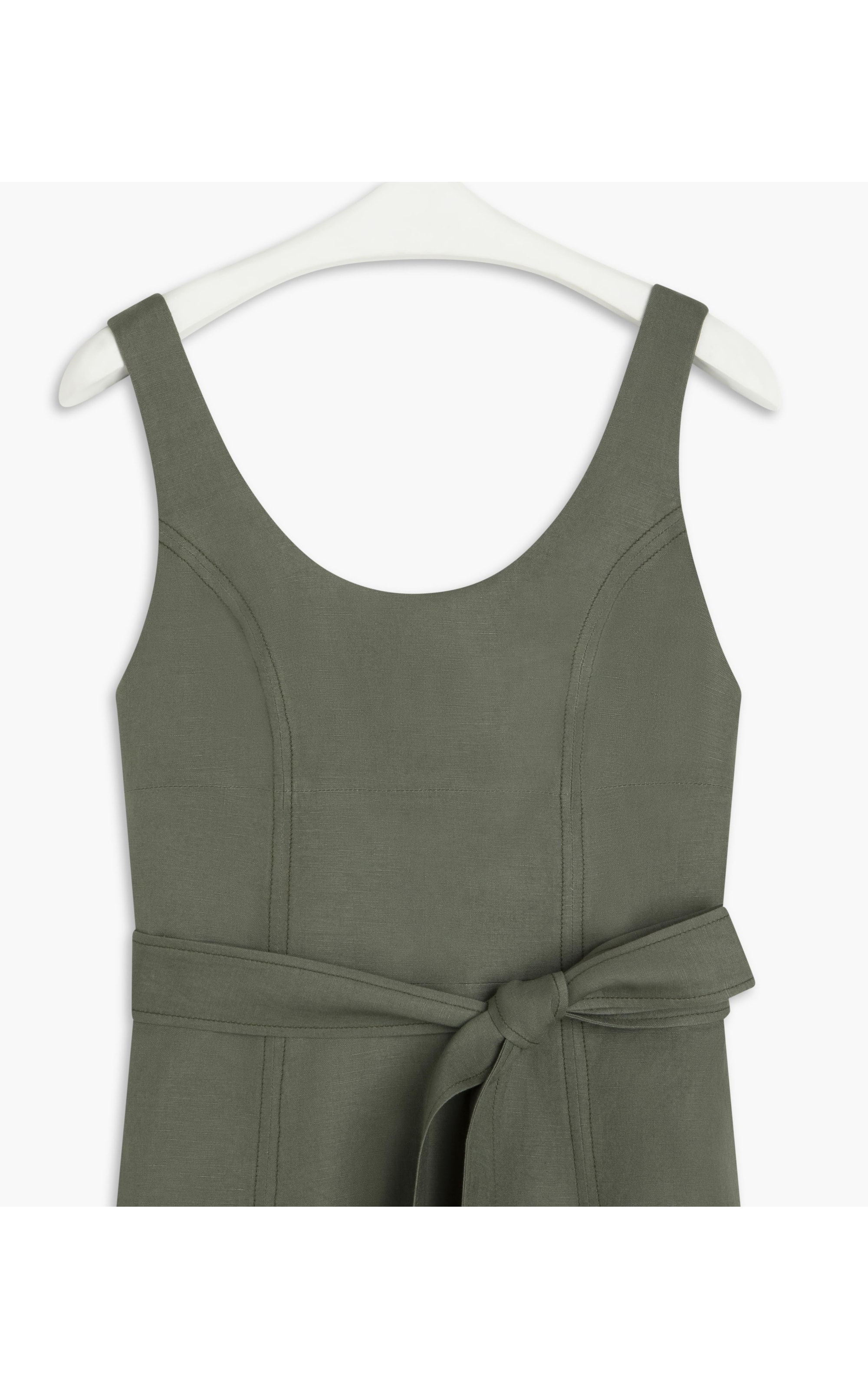 Vestido Linho  Maya Verde Militar