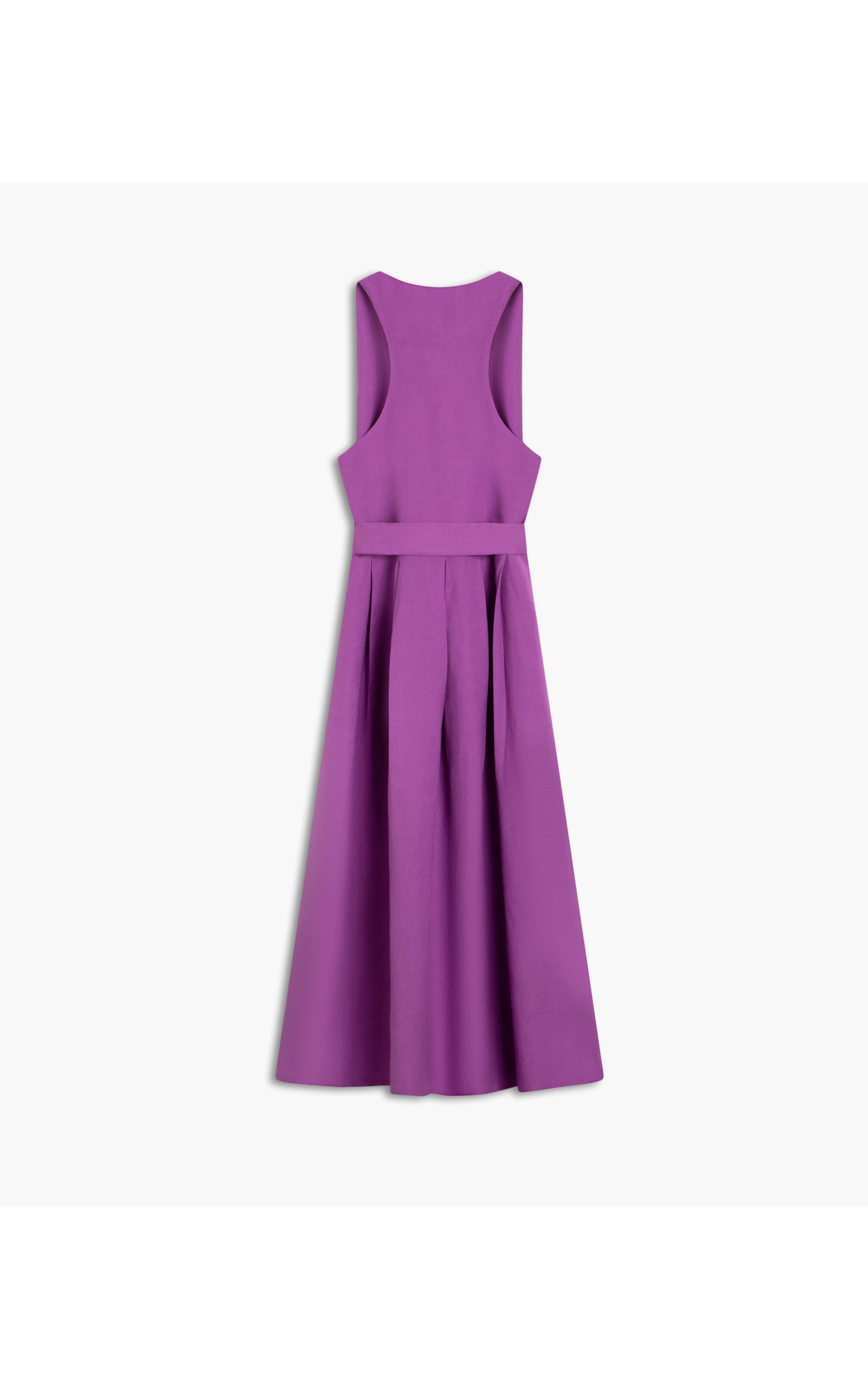 Vestido Linho  Mei  Liso Violeta