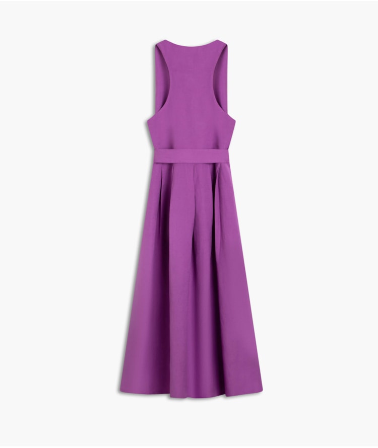 Vestido Linho  Mei  Liso Violeta