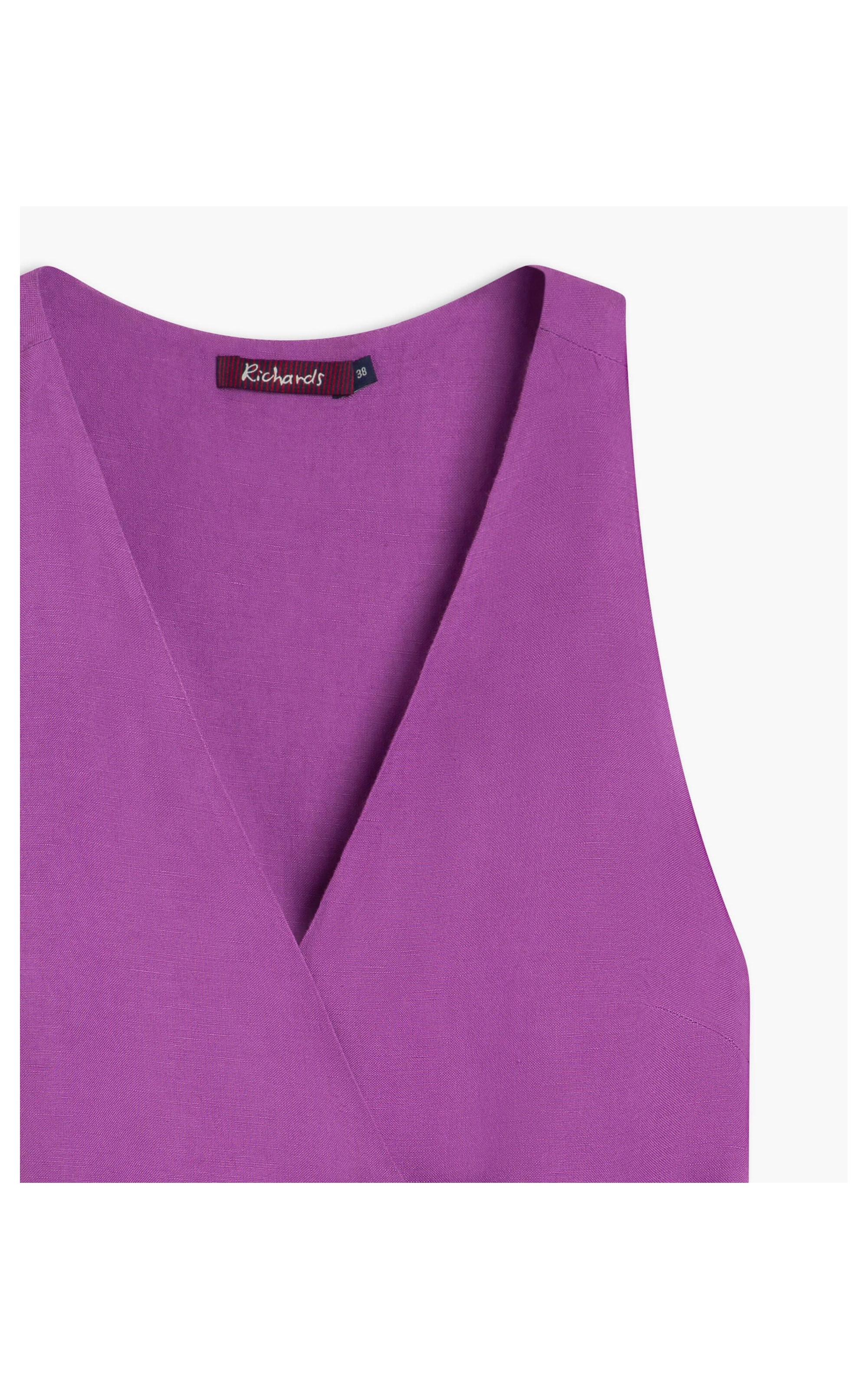 Vestido Linho  Mei  Liso Violeta
