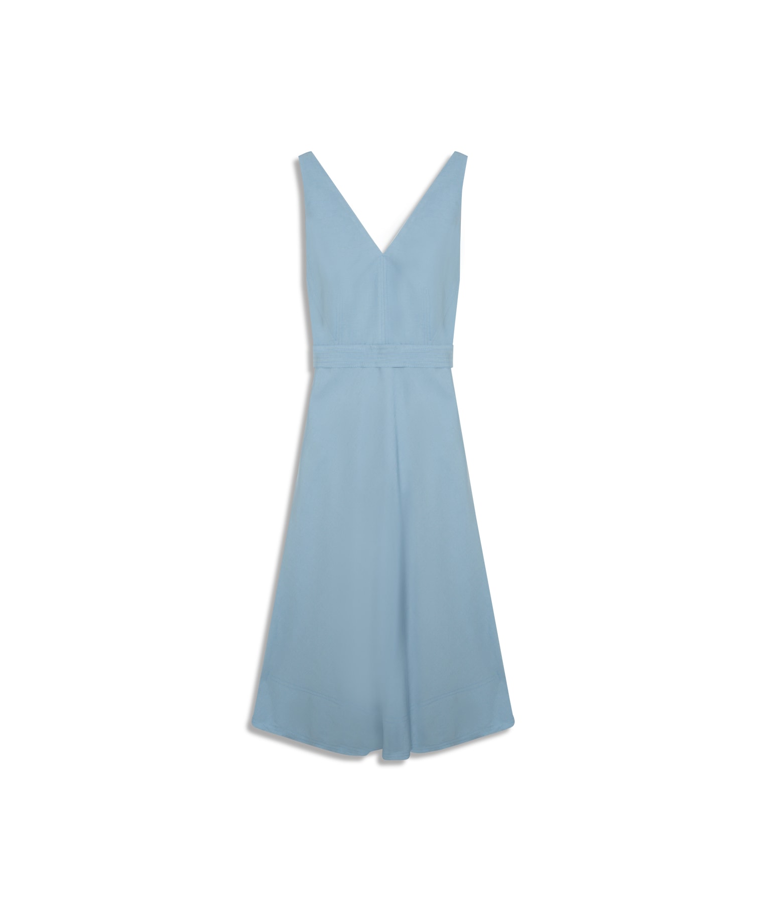 Vestido Linho  Mila Azul Seco