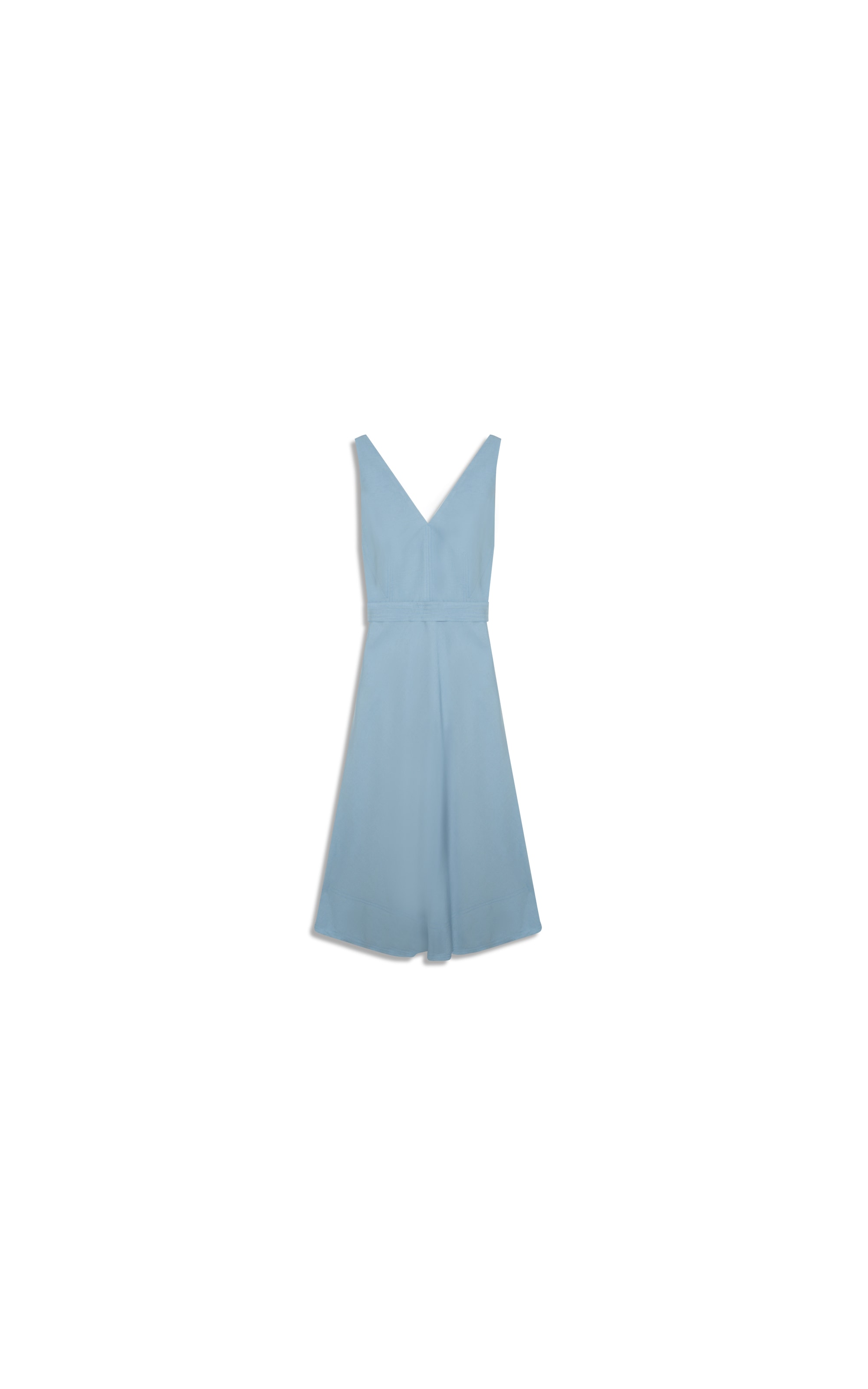 Vestido Linho  Mila Azul Seco