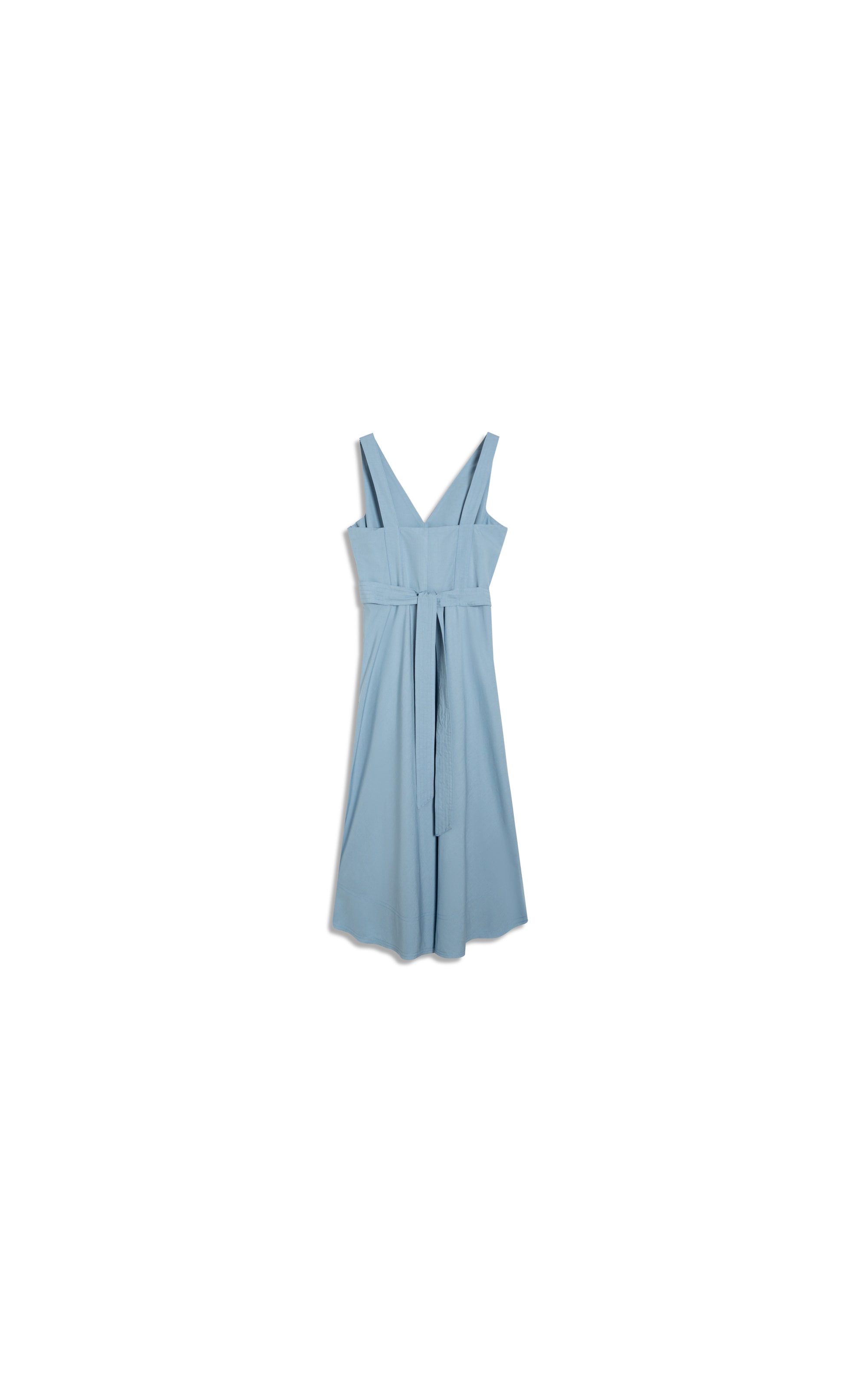 Vestido Linho  Mila Azul Seco