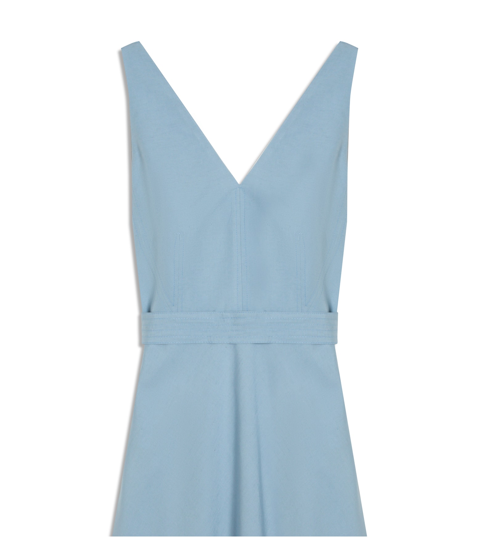 Vestido Linho  Mila Azul Seco